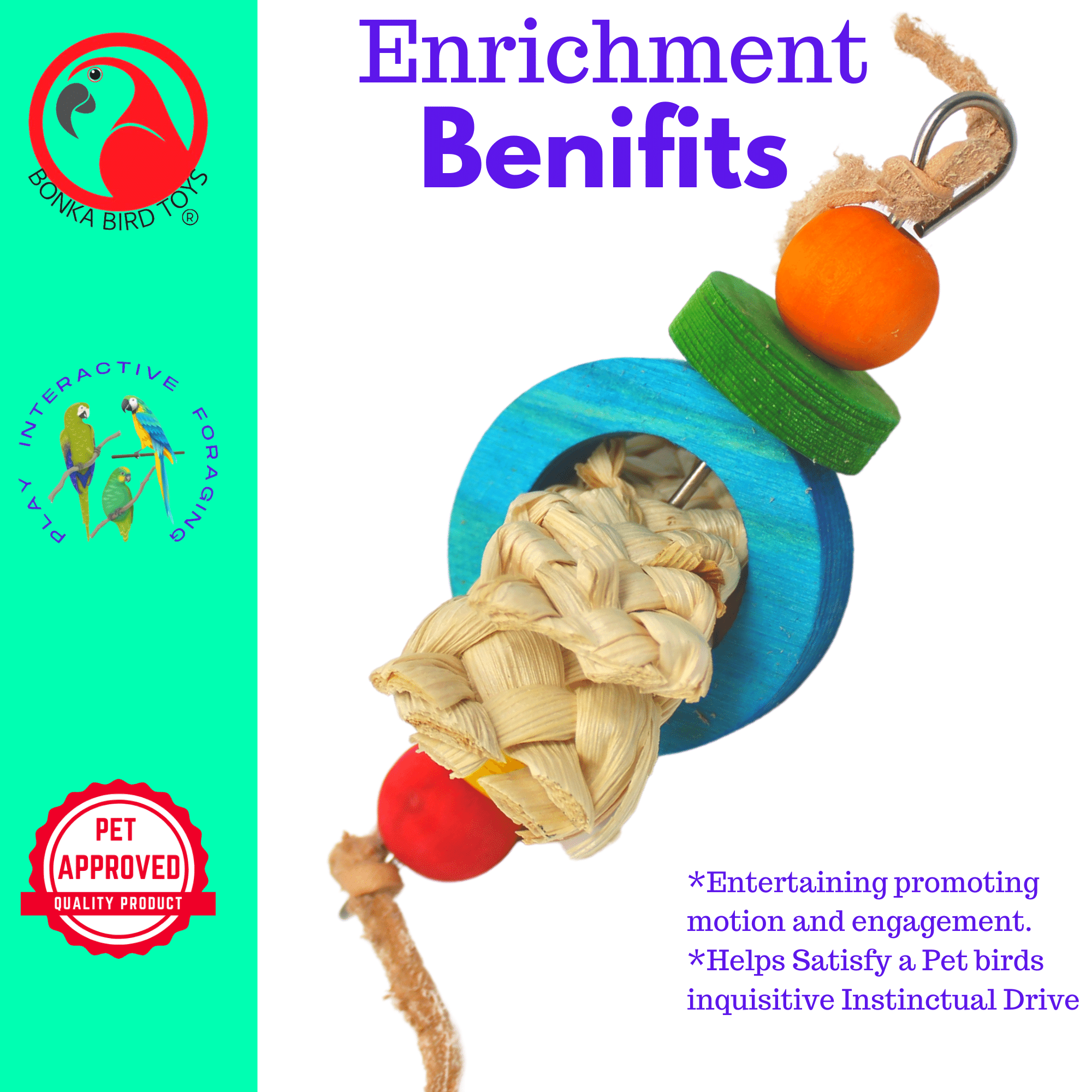 2854 Bagel Wheel - Bonka Bird Toys