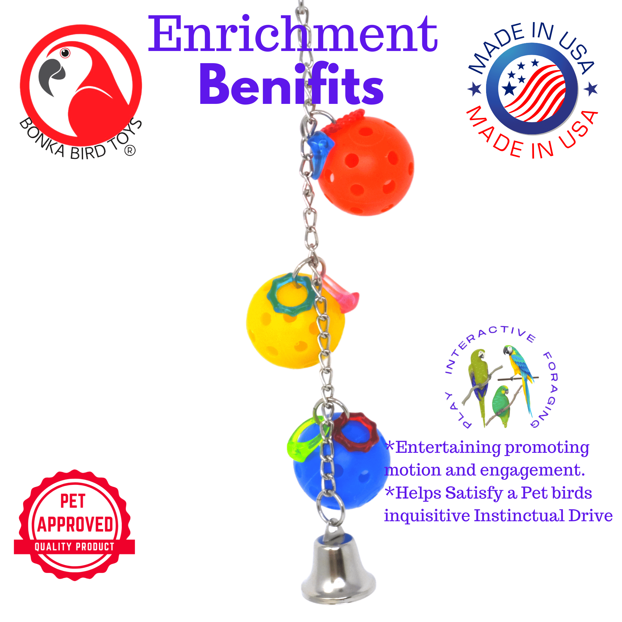 1950 Jingle Balls - Bonka Bird Toys