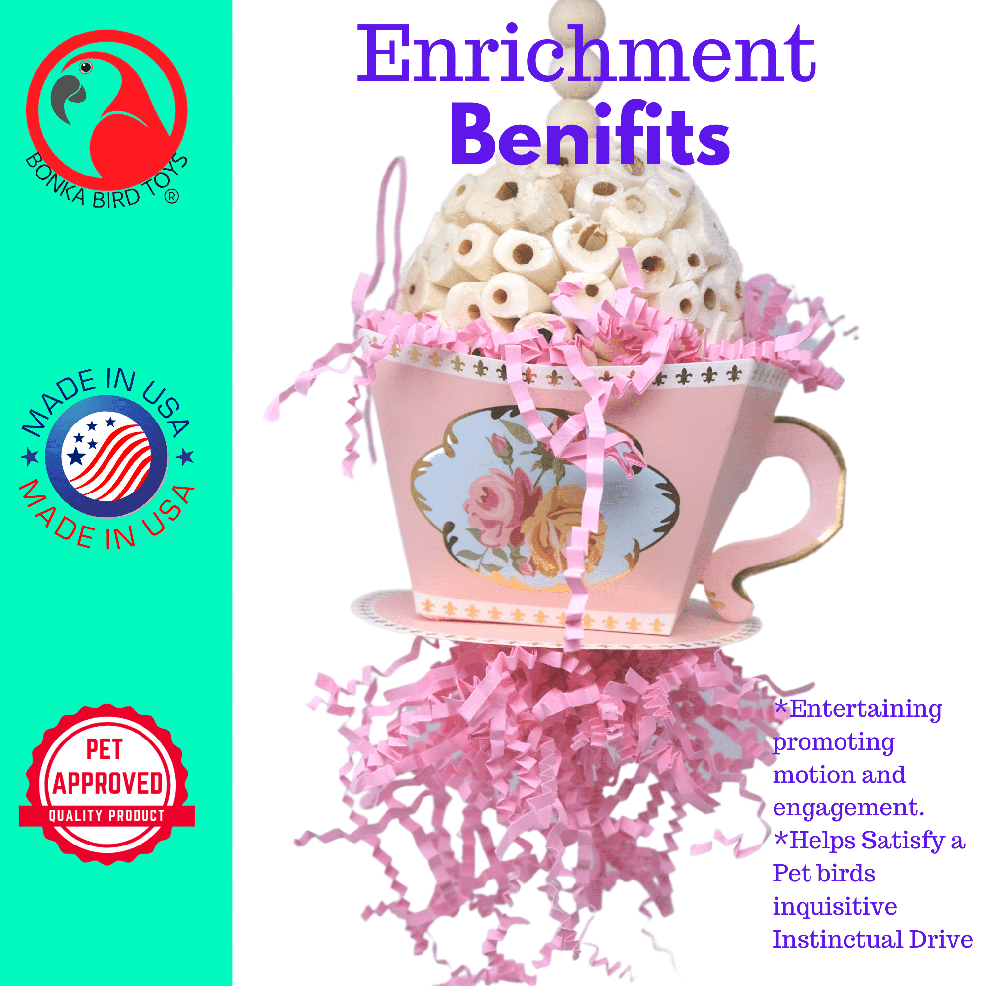 Sola Teacup - Bonka Bird Toys