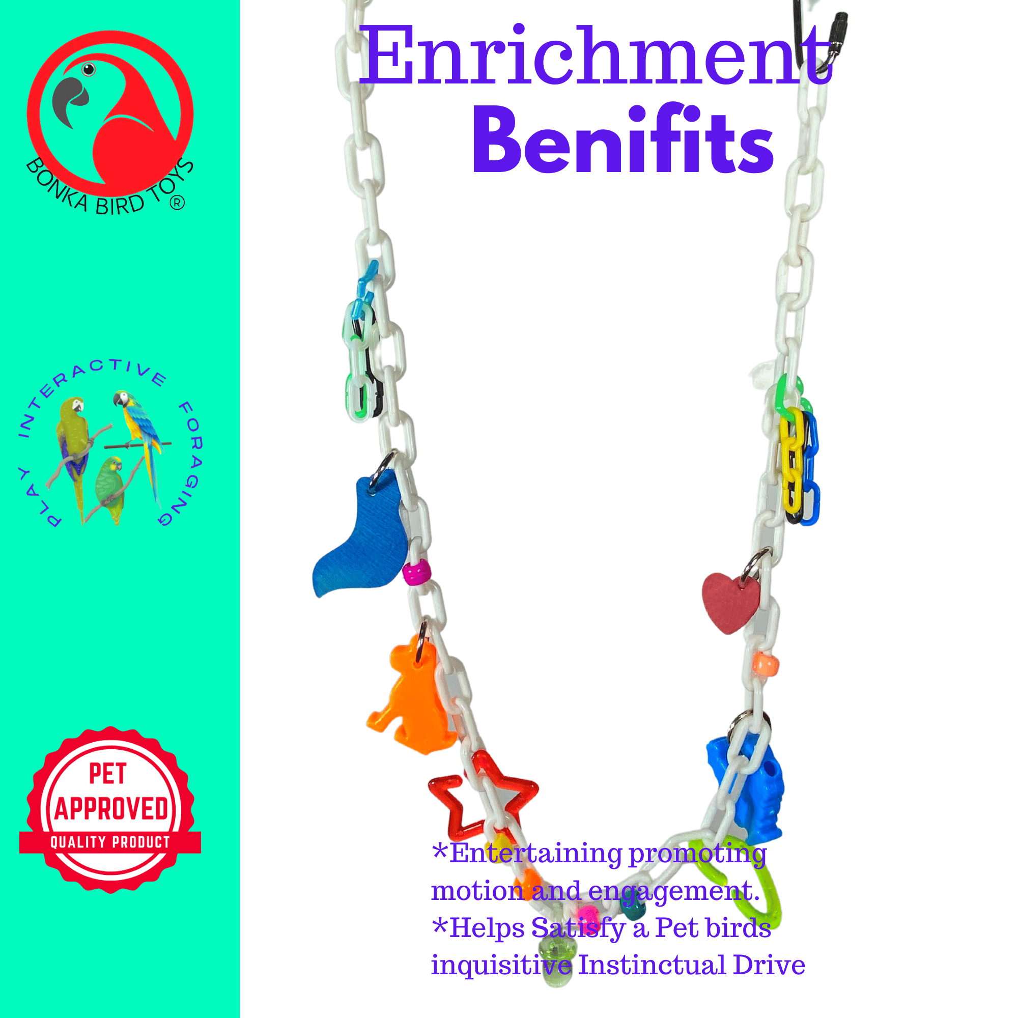 1536 Charm Necklace - Bonka Bird Toys