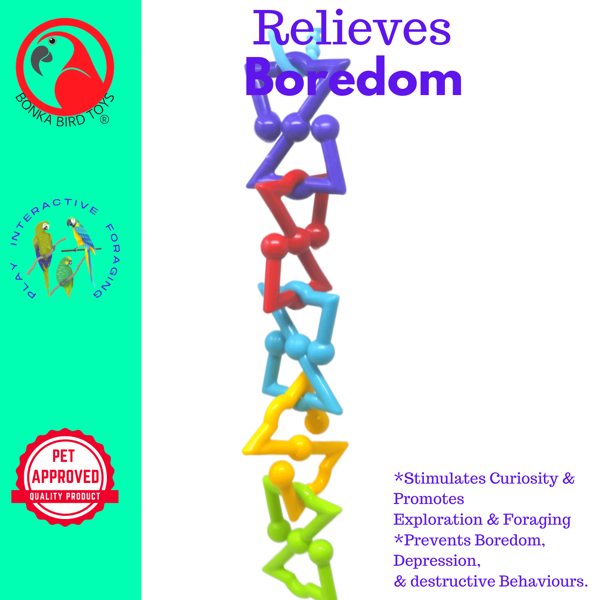 3637 Large Z Link Multiple Use Bird Toy - Bonka Bird Toys