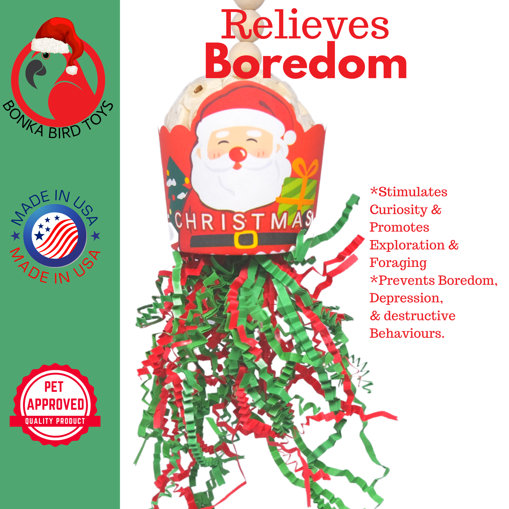 2438 Santa Sola Cup Christmas - Bonka Bird Toys