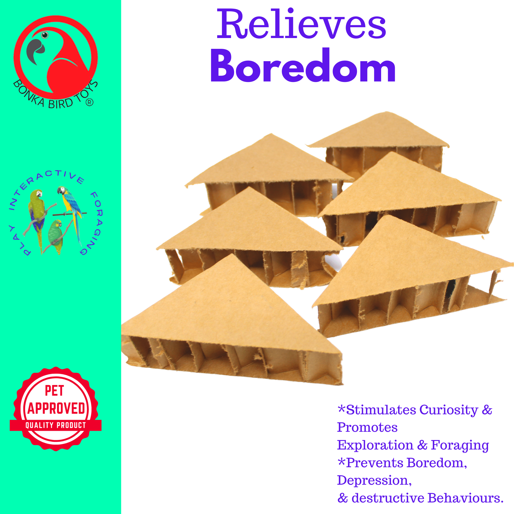 2302 Pk6 Triangles - Bonka Bird Toys