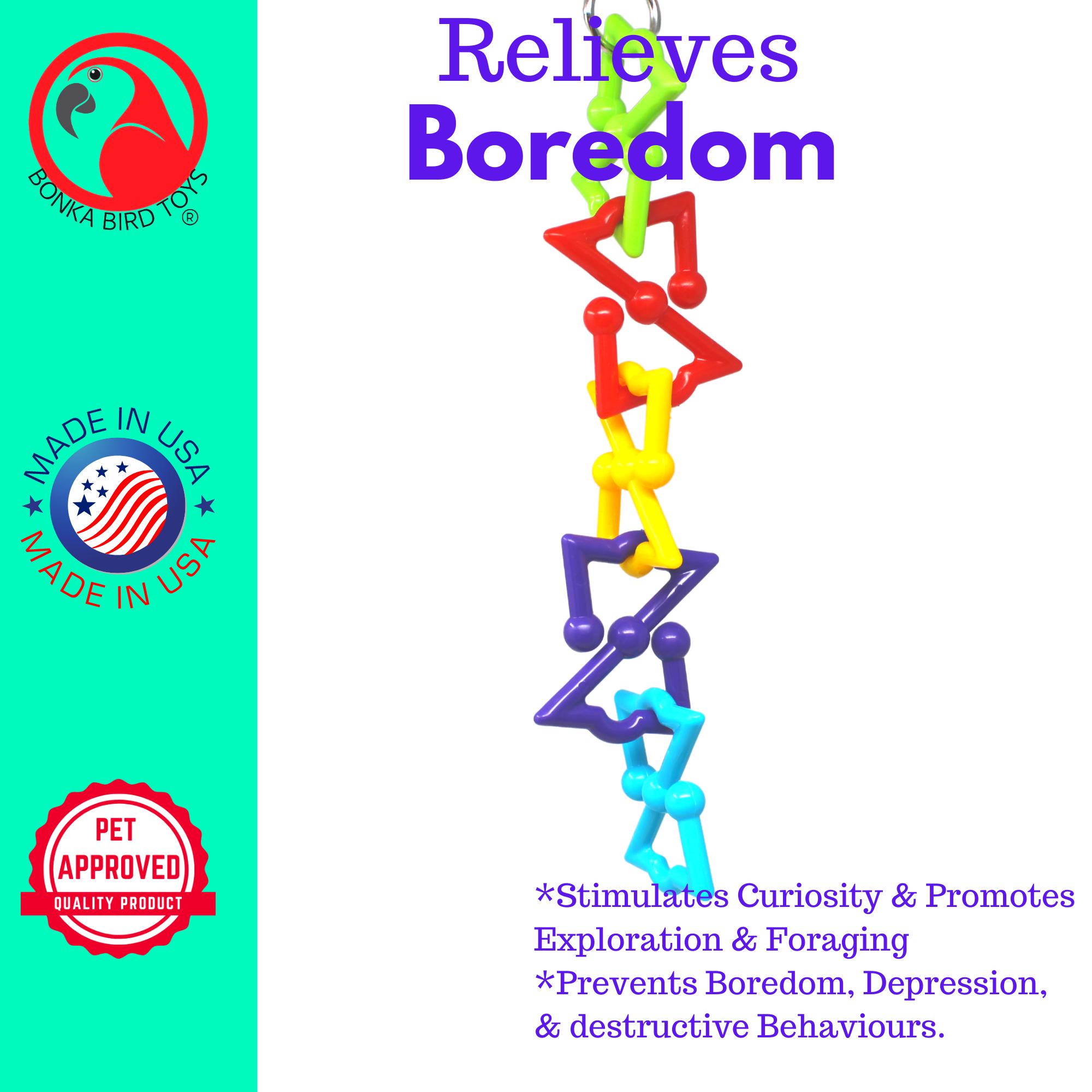3638 Small Z Link Multiple Use Bird Toy - Bonka Bird Toys