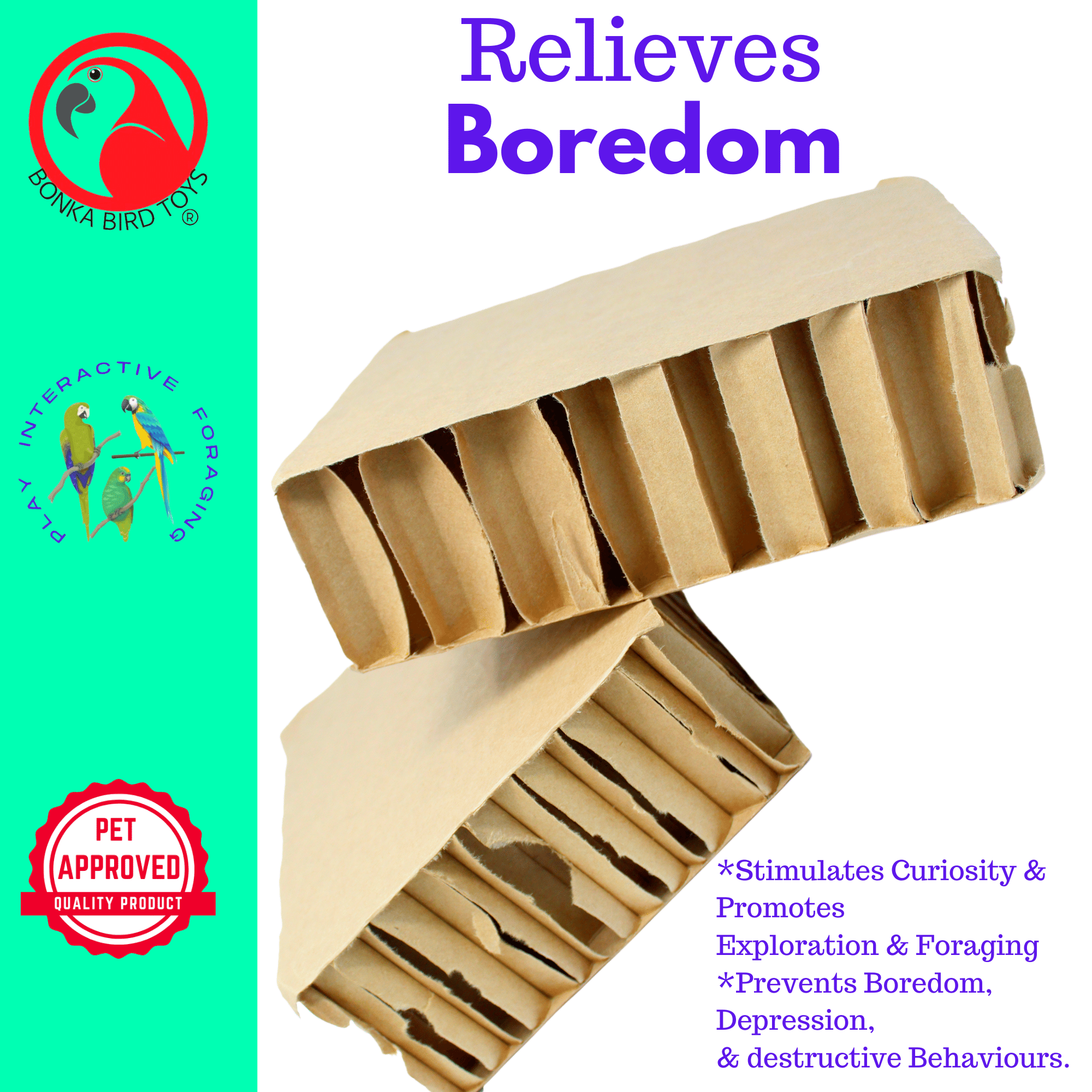 2291 Pk2 Jumbo 9.5-Inch Blocks - Bonka Bird Toys