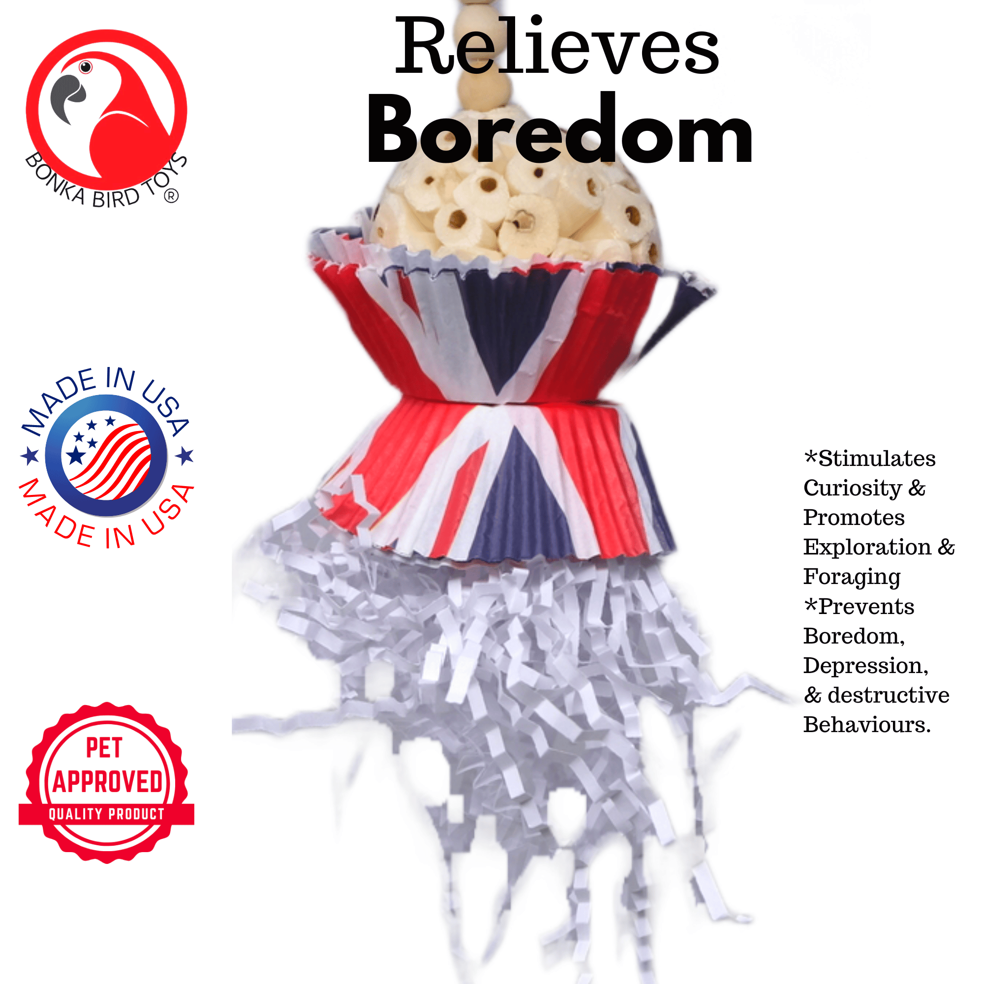 2875 Union Jack Cake - Bonka Bird Toys