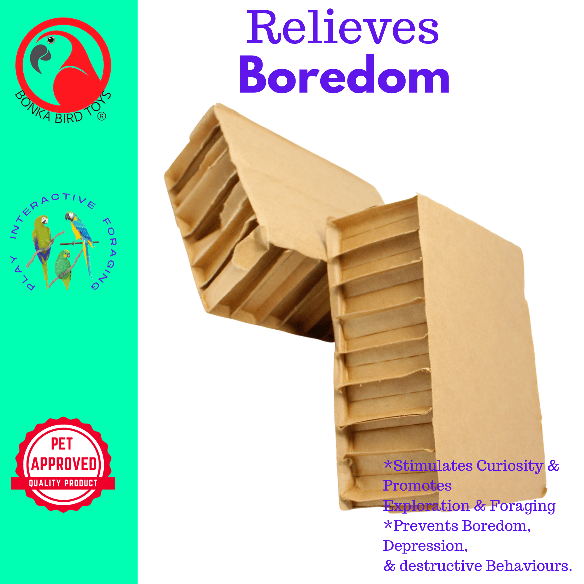 2292 Pk2 Jumbo 8-Inch Cardboard Blocks - Bonka Bird Toys