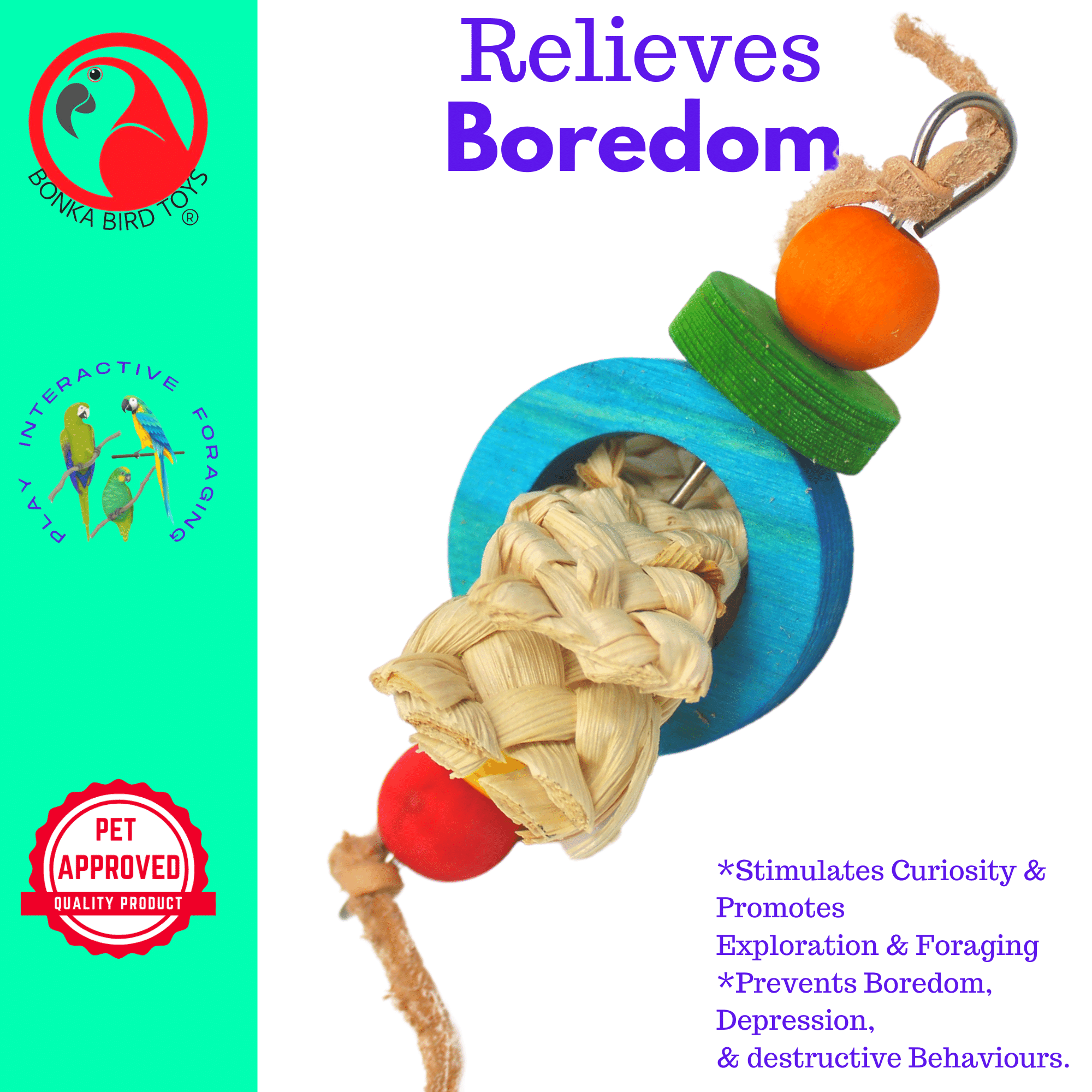 2854 Bagel Wheel - Bonka Bird Toys