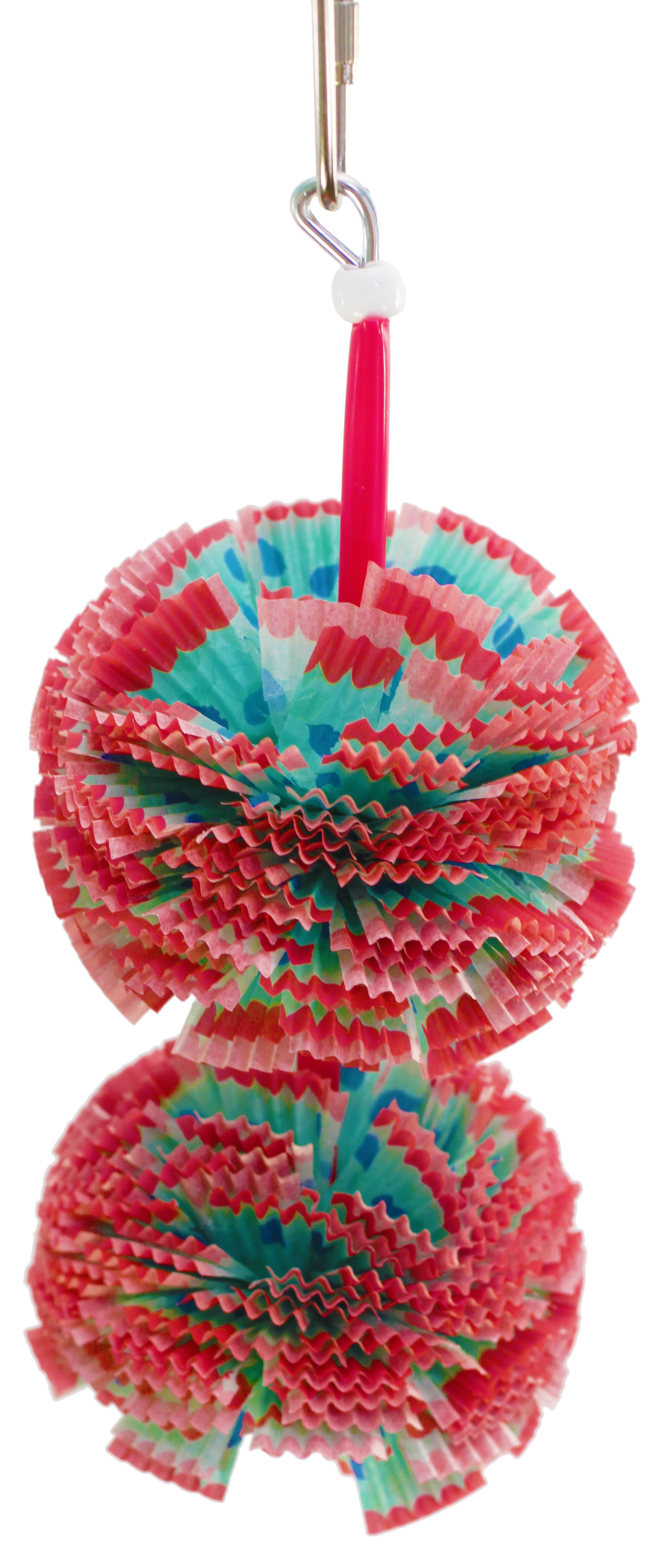 1065 Duo Paper Puff Bird Toy - Bonka Bird Toys