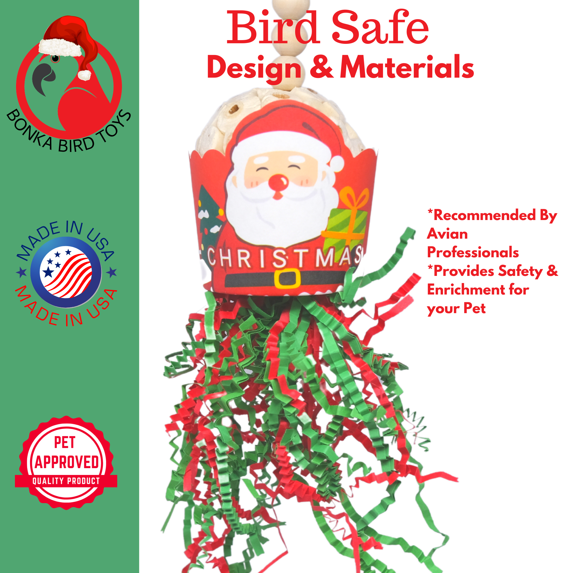 2438 Santa Sola Cup Christmas - Bonka Bird Toys