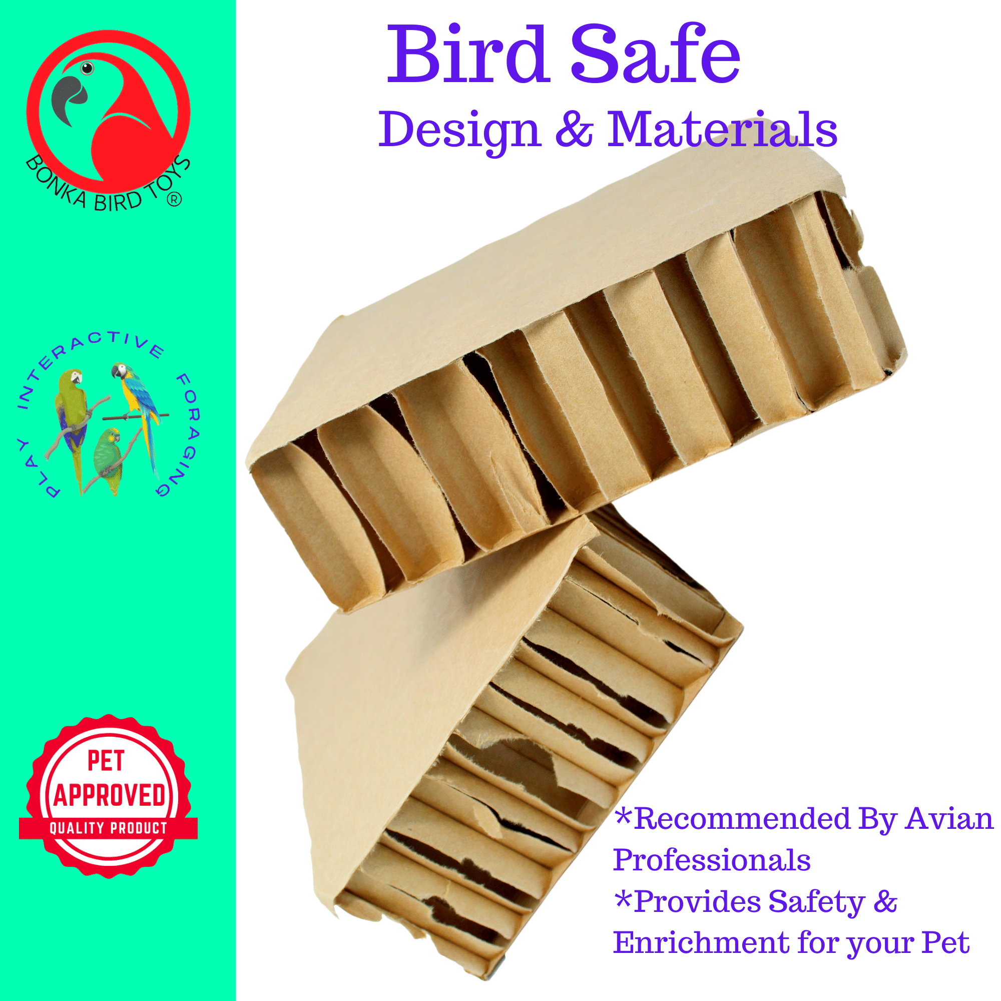 2291 Pk2 Jumbo 9.5-Inch Blocks - Bonka Bird Toys
