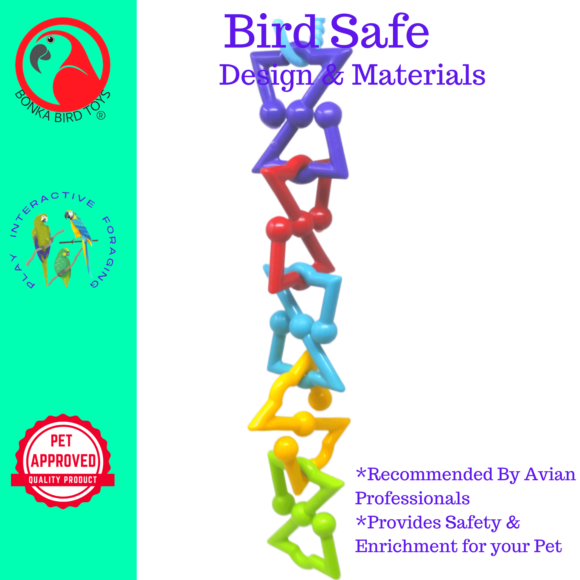 3637 Large Z Link Multiple Use Bird Toy - Bonka Bird Toys