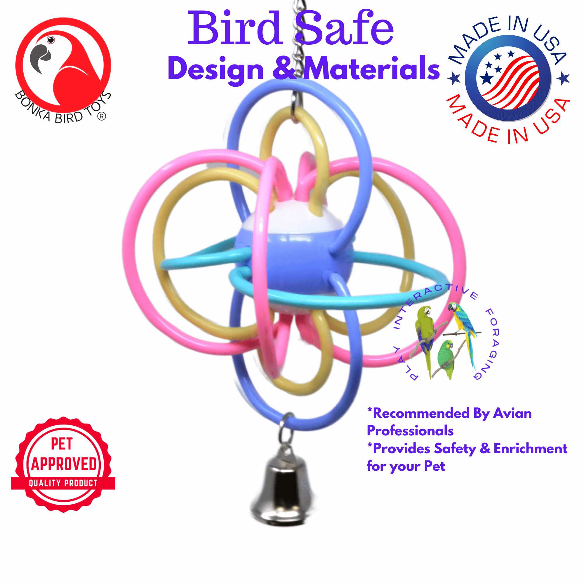 2479 Pastel Orbit - Bonka Bird Toys