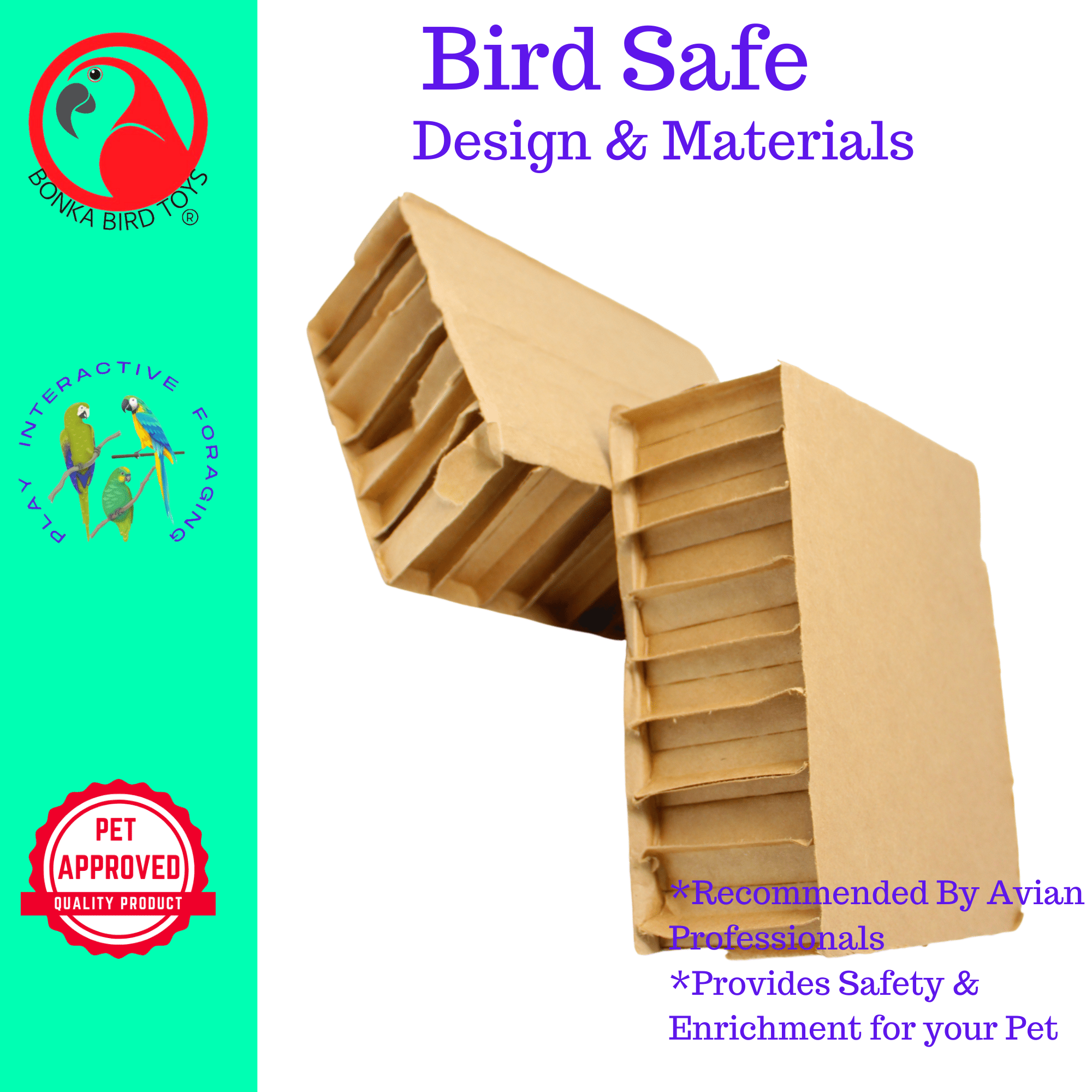 2292 Pk2 Jumbo 8-Inch Cardboard Blocks - Bonka Bird Toys