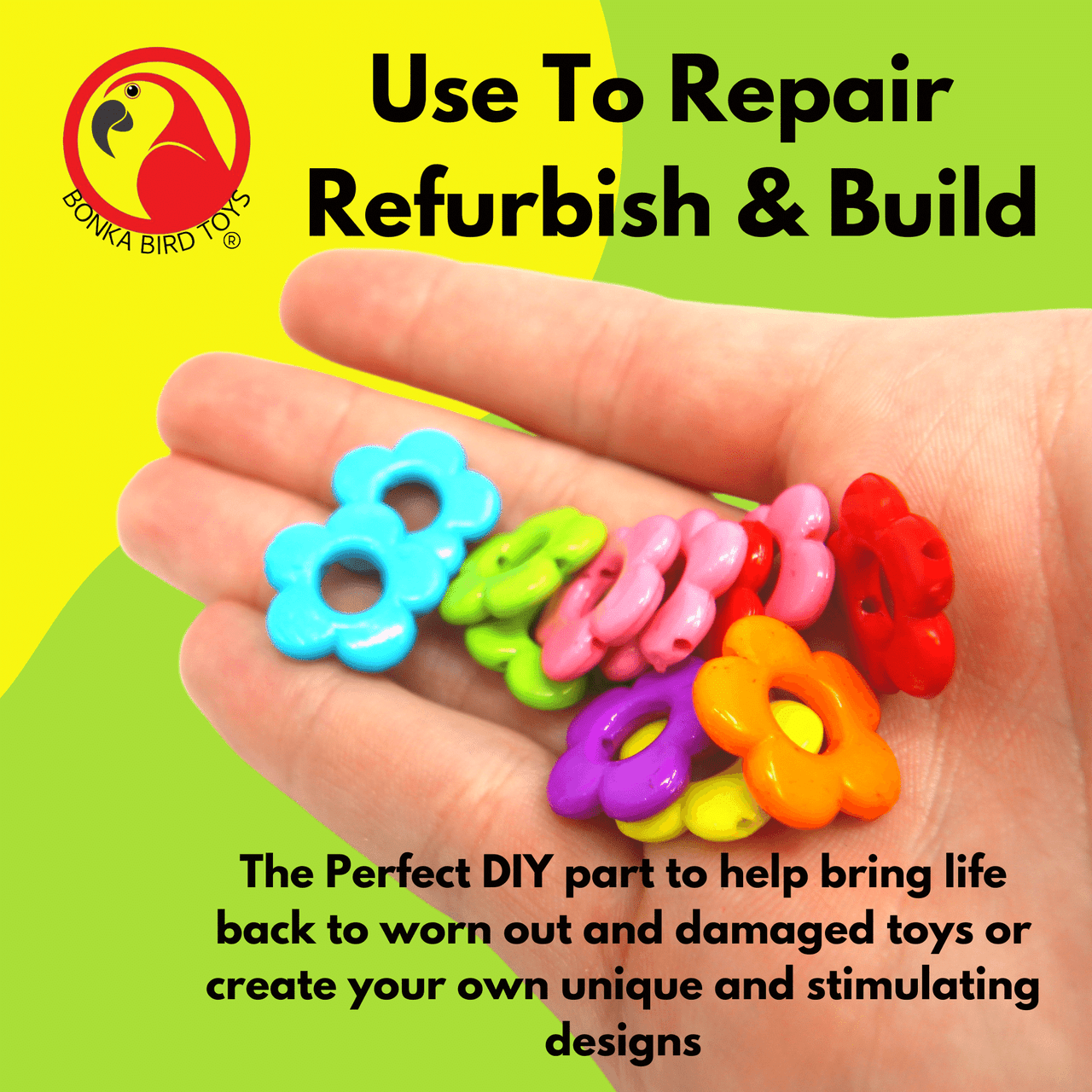 3624 PK12 Small Plastic Flowers - Bonka Bird Toys