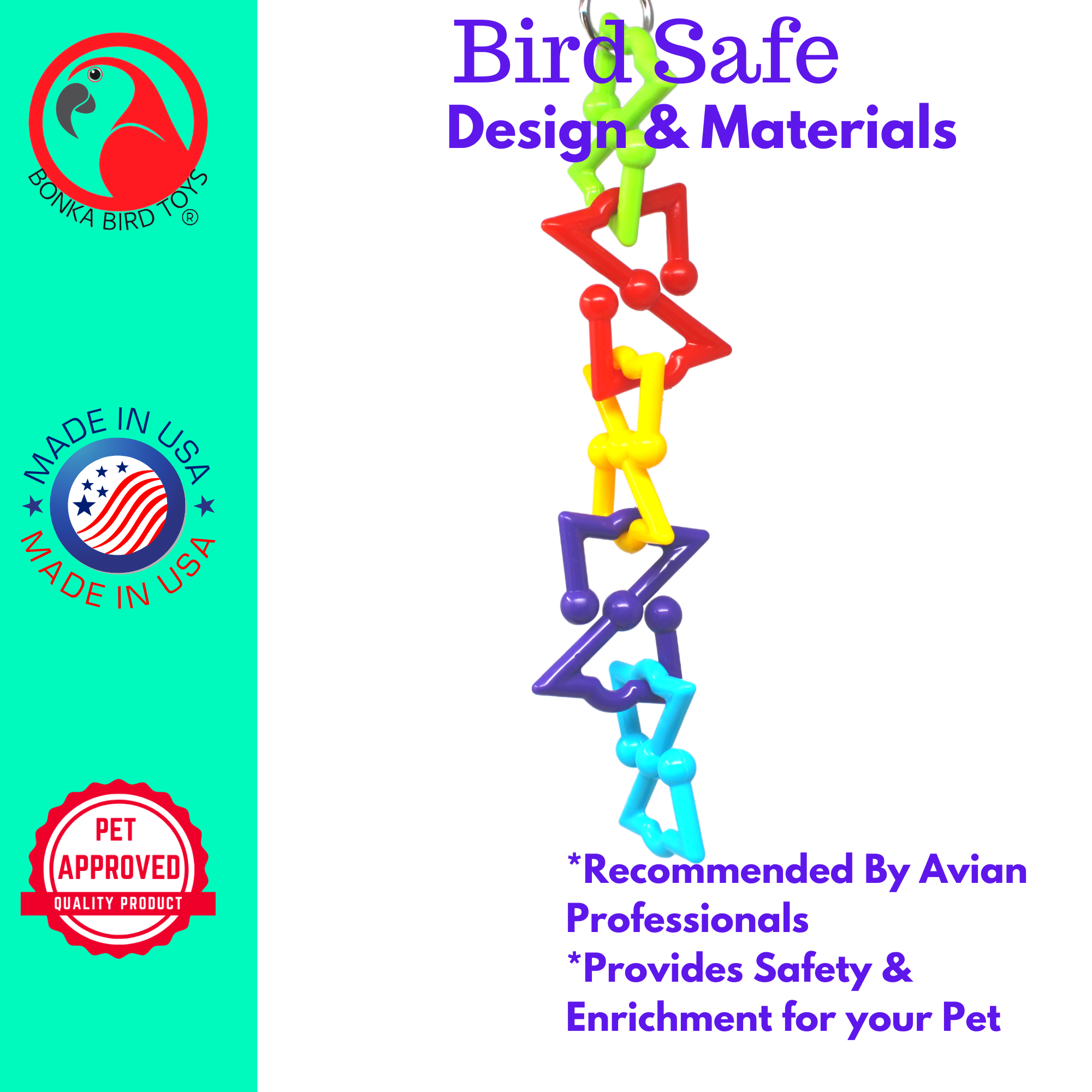 3638 Small Z Link Multiple Use Bird Toy - Bonka Bird Toys