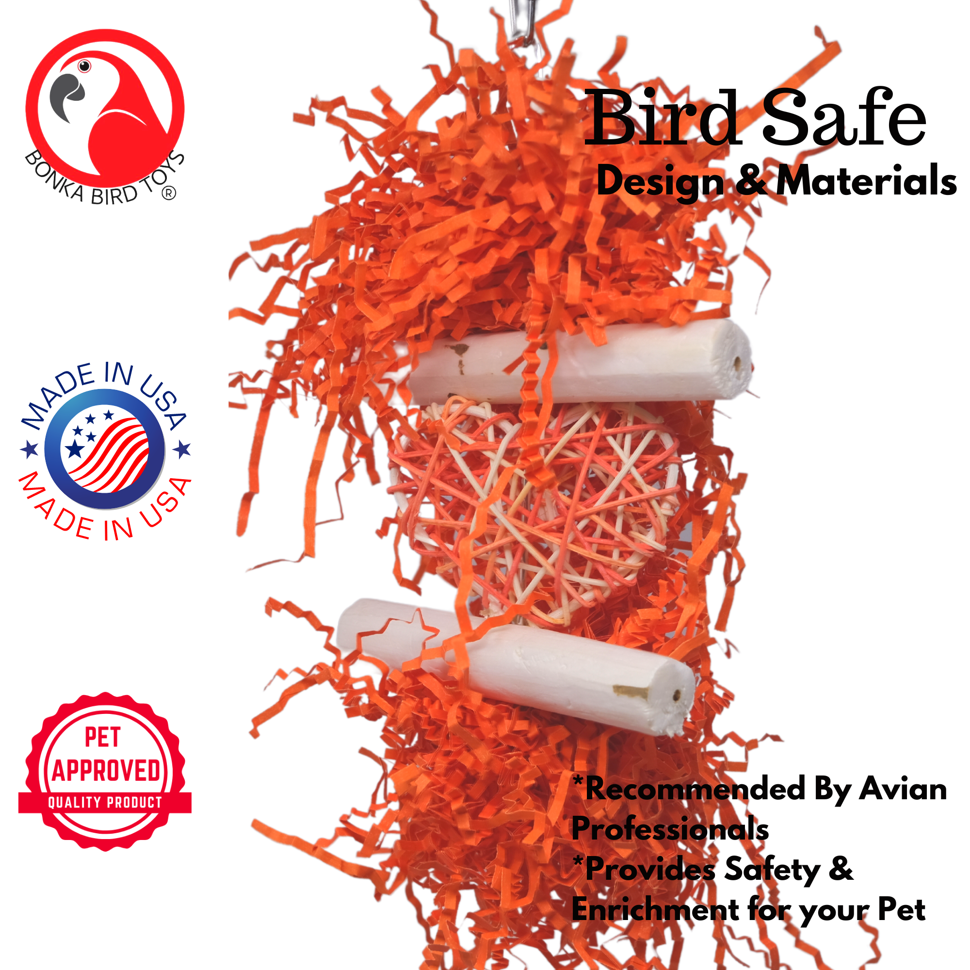 3885 Heart Log - Bonka Bird Toys