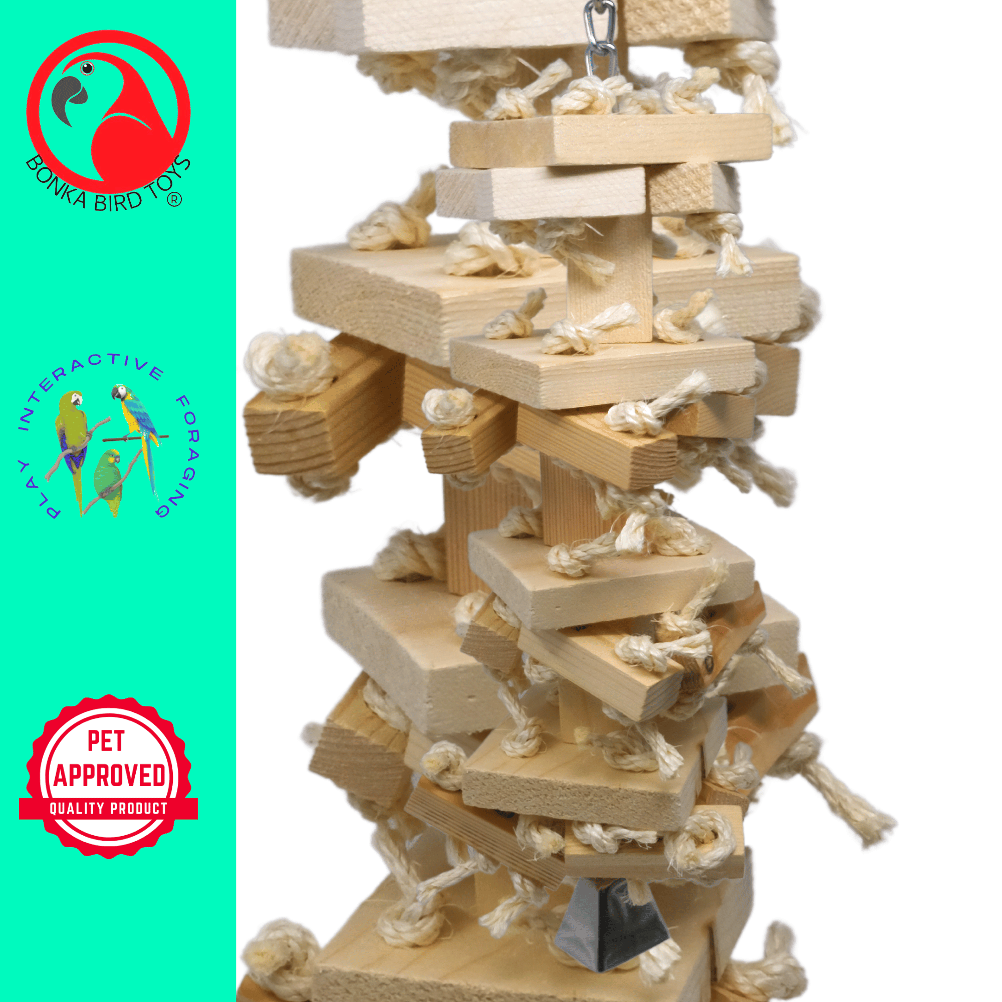 2473 Huge Natural Block Tower - Bonka Bird Toys