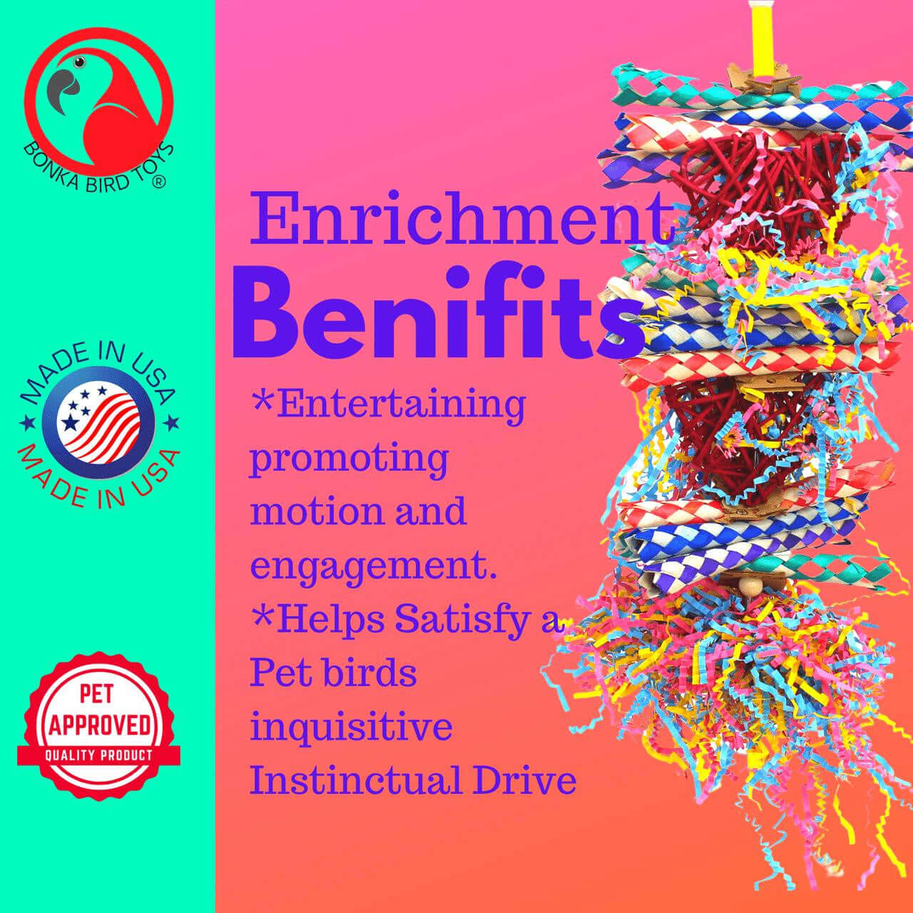 1042 Duo Foraging Heart - Bonka Bird Toys