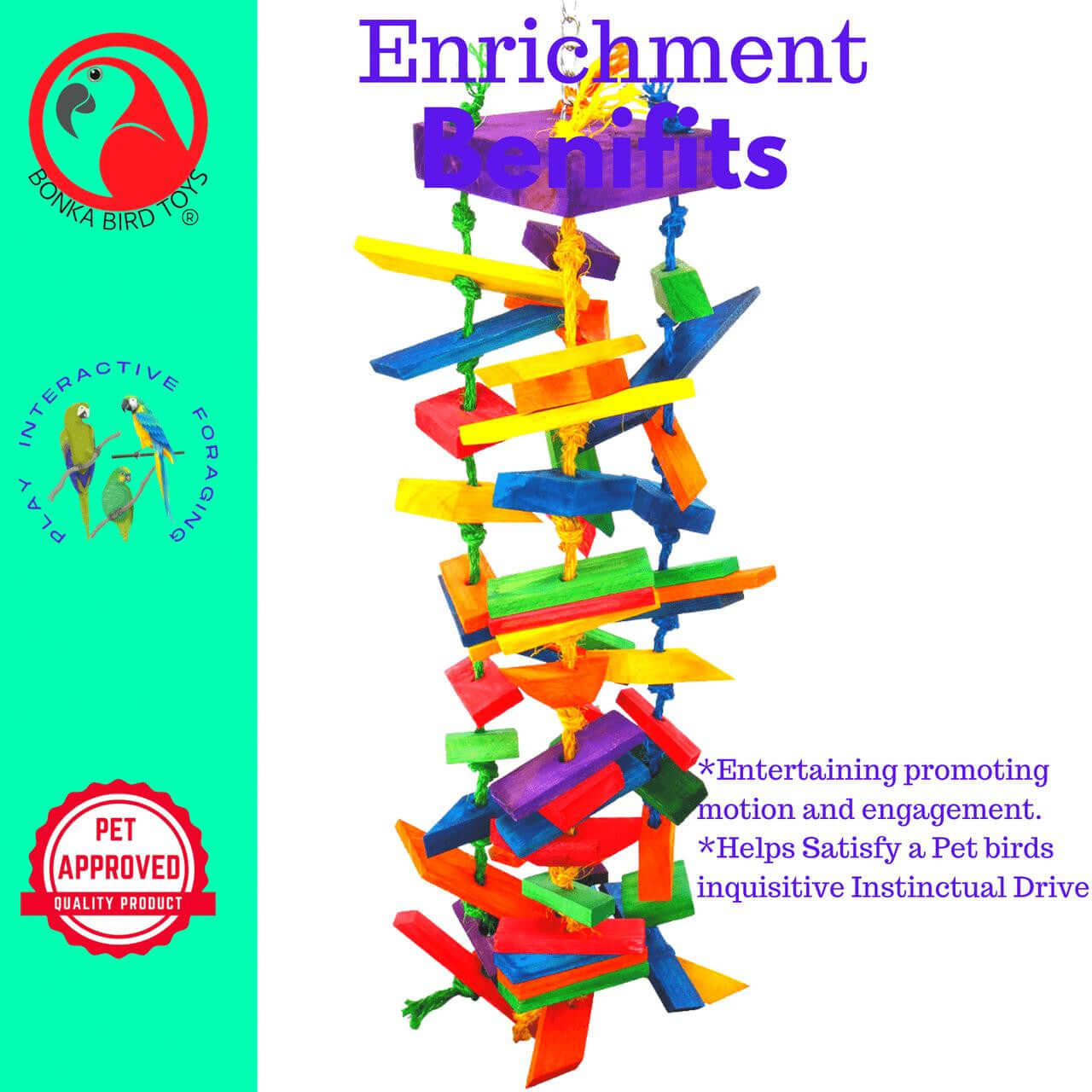 1048 Huge Cluster Chew - Bonka Bird Toys