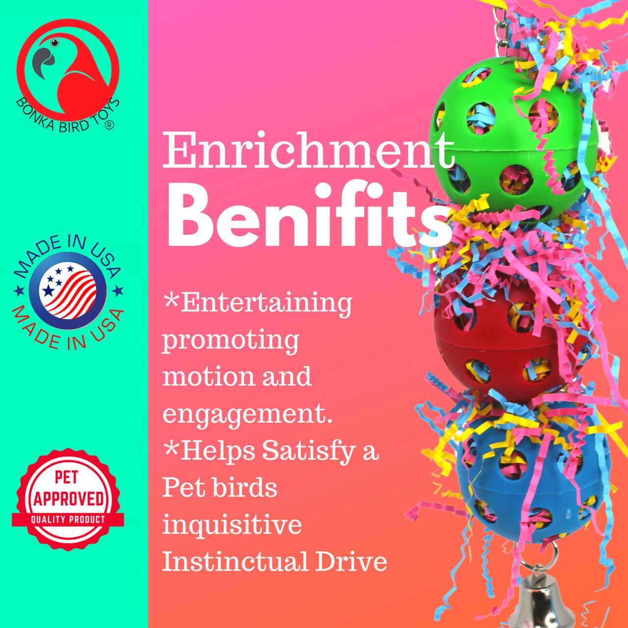 1088 Stuff Balls - Bonka Bird Toys