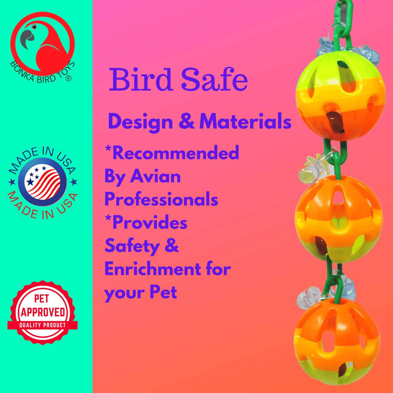 1204 Tri Ball - Bonka Bird Toys