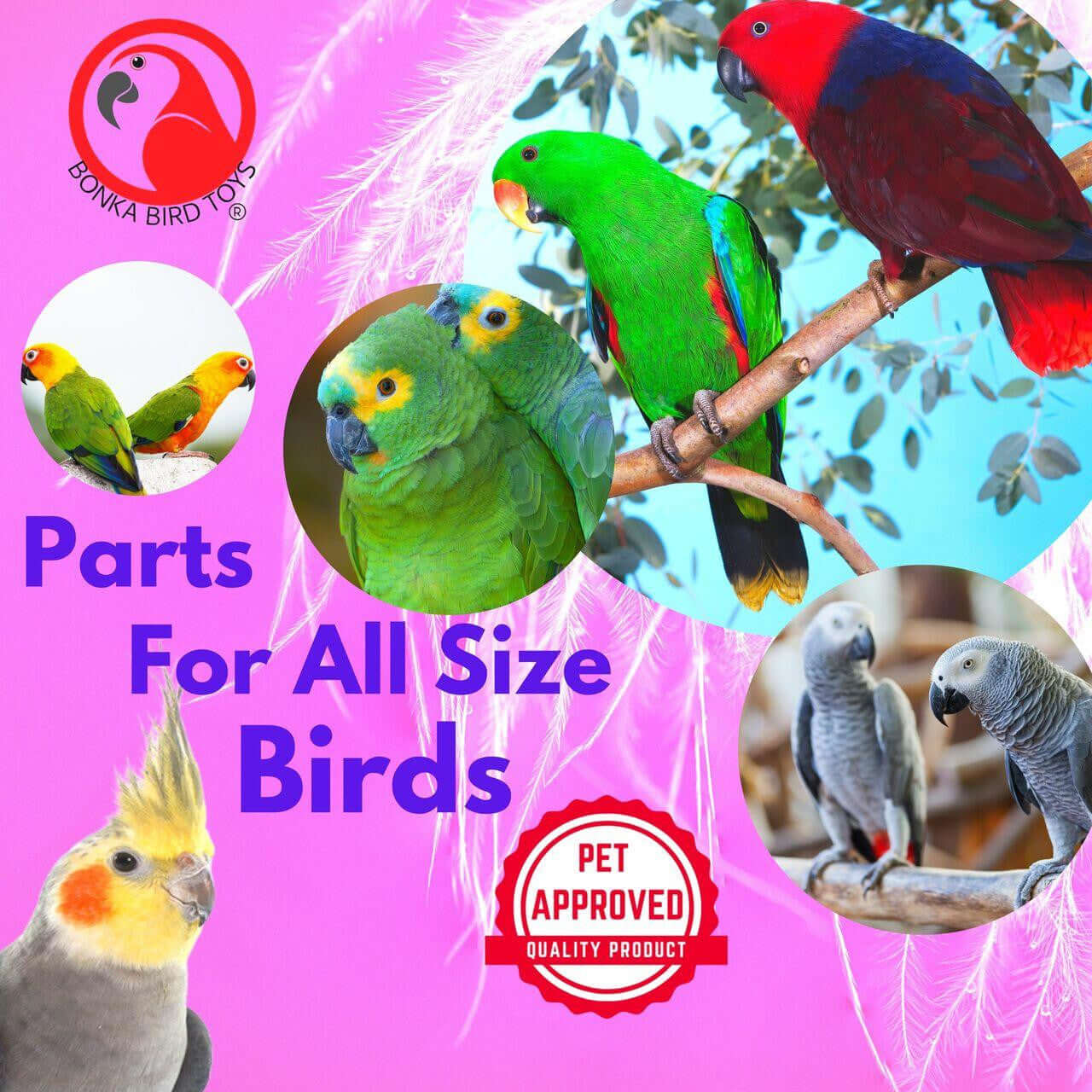 1256 Pk3 Mini Palm Leaf Boxes - Bonka Bird Toys