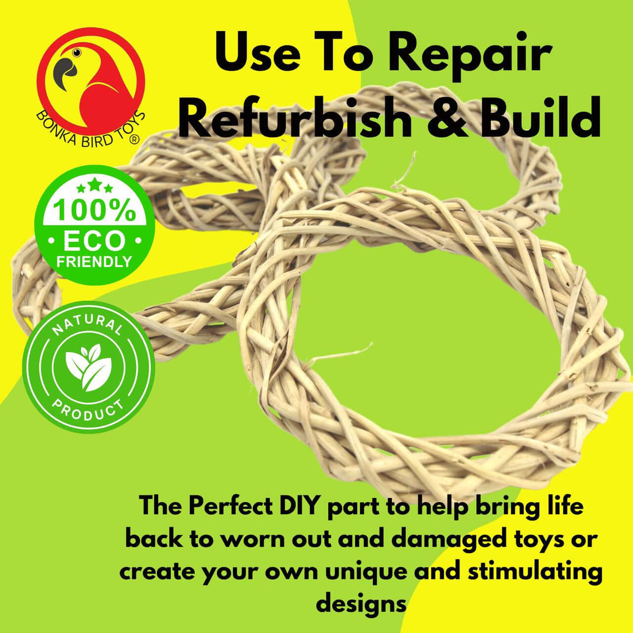 1264 Pk4 Large Vine Wreaths - Bonka Bird Toys