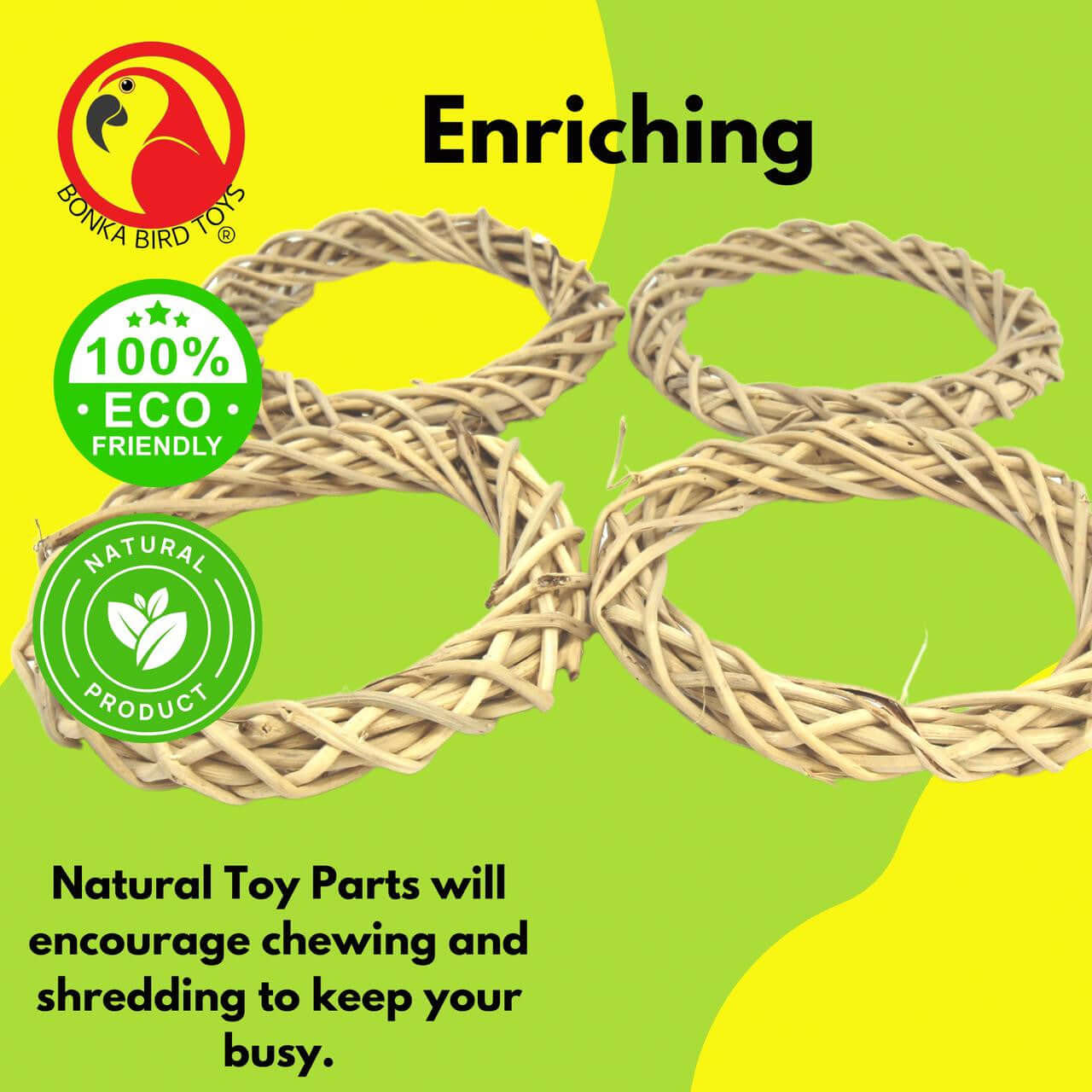 1264 Pk4 Large Vine Wreaths - Bonka Bird Toys