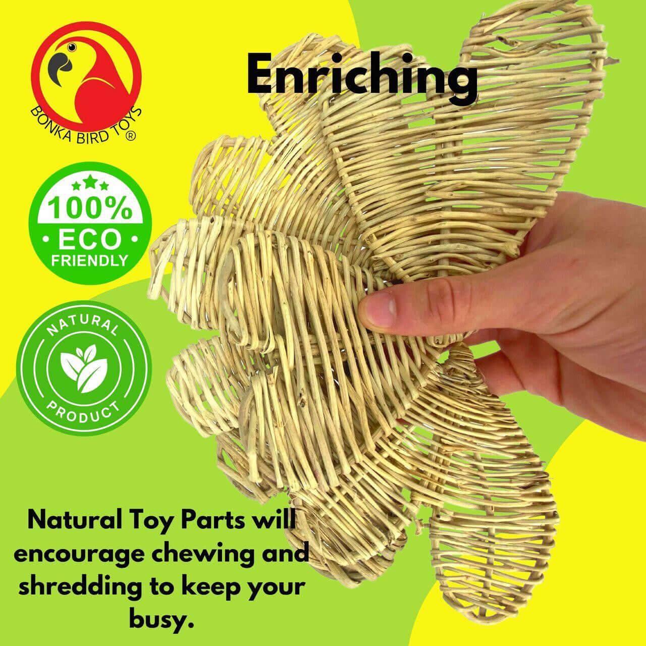 1270 Pk6 Natural Large Vine Heart - Bonka Bird Toys