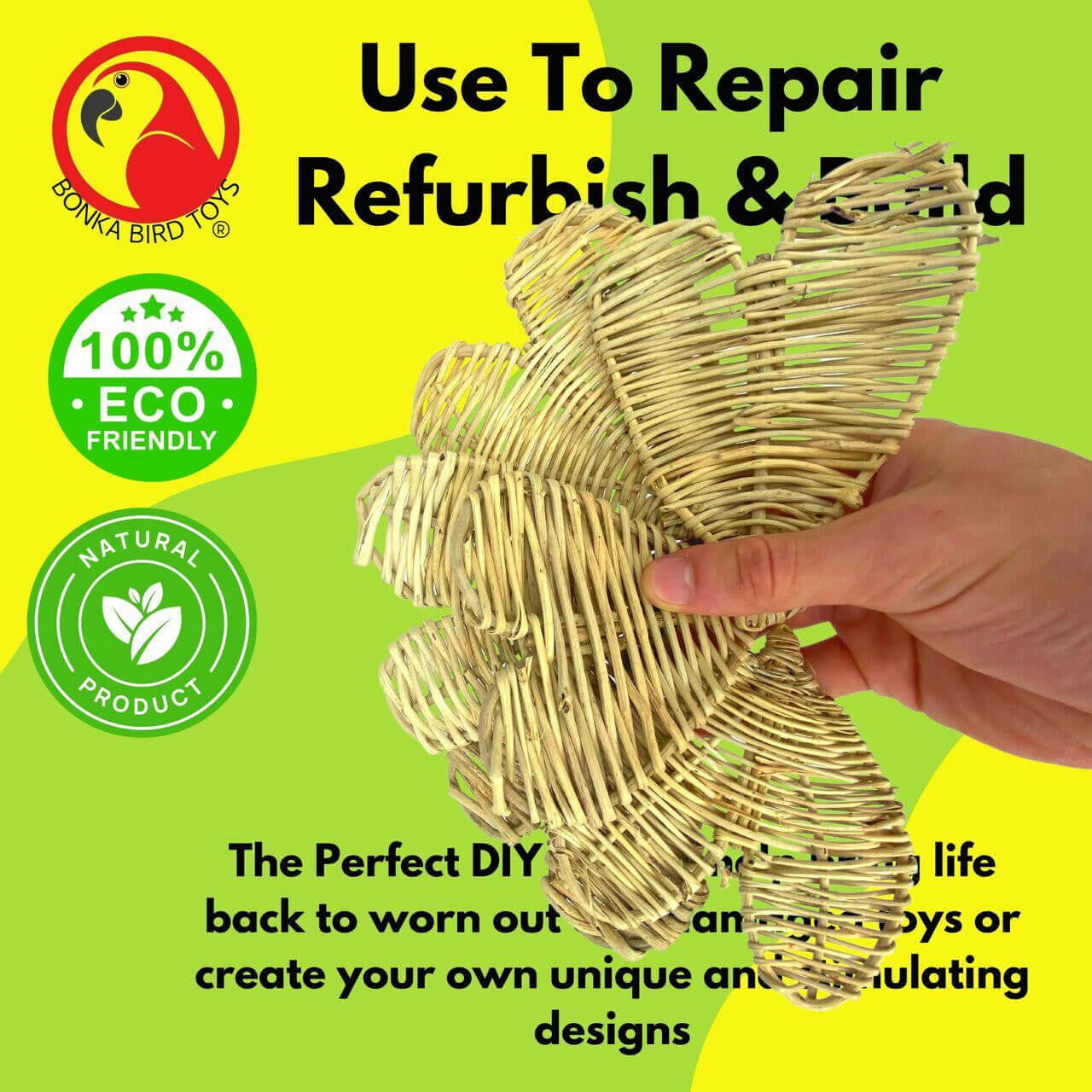 1270 Pk6 Natural Large Vine Heart - Bonka Bird Toys