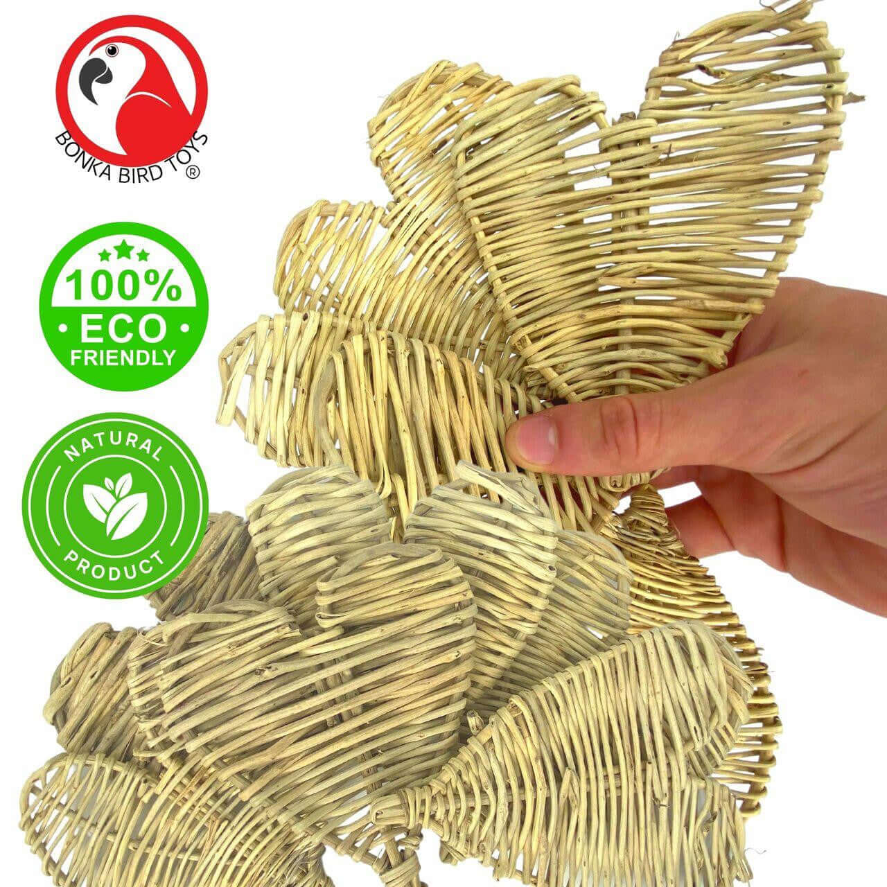 1270 Pk6 Natural Large Vine Heart - Bonka Bird Toys