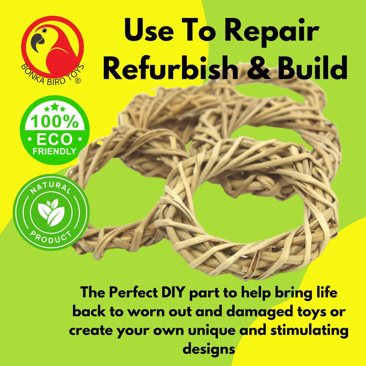 1278 Pk6 Small Vine Wreaths - Bonka Bird Toys