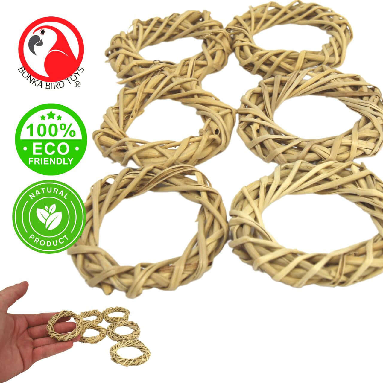 1278 Pk6 Small Vine Wreaths - Bonka Bird Toys