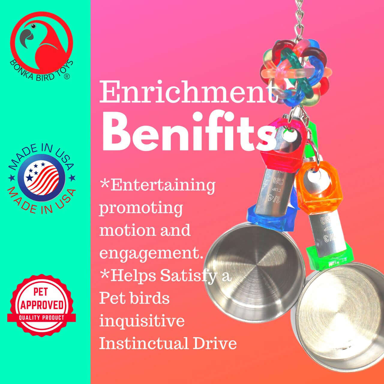 1400 Medium Pot Ring - Bonka Bird Toys