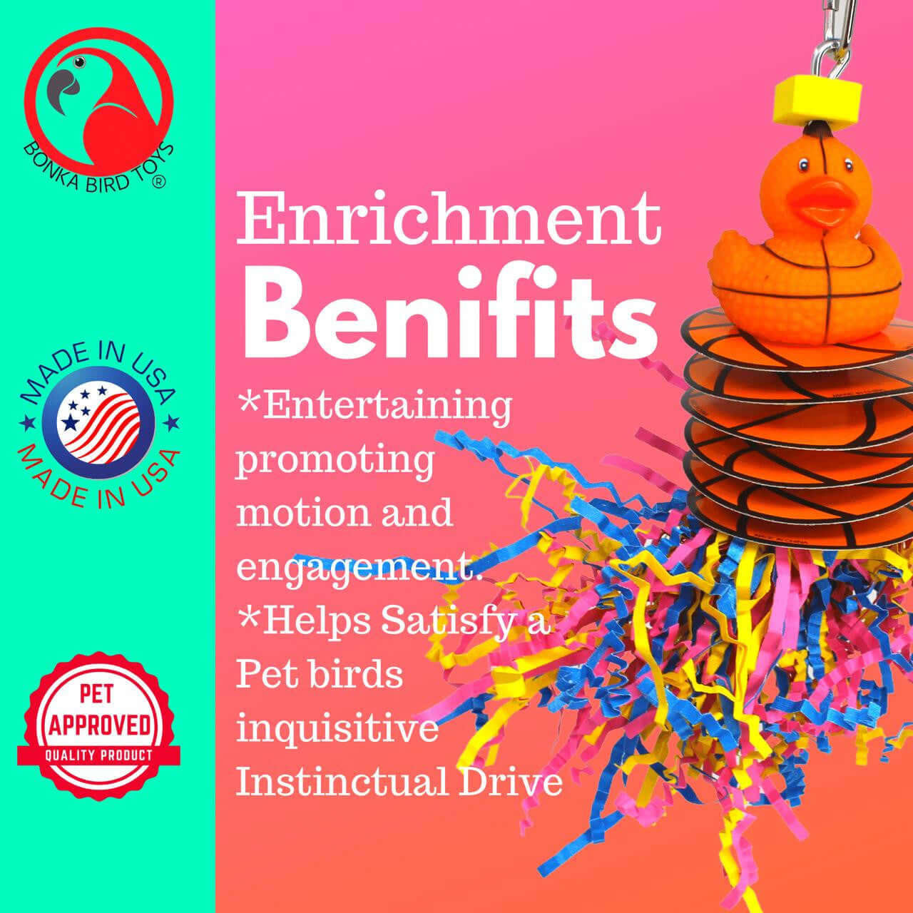 1484 Basketball Shred - Bonka Bird Toys