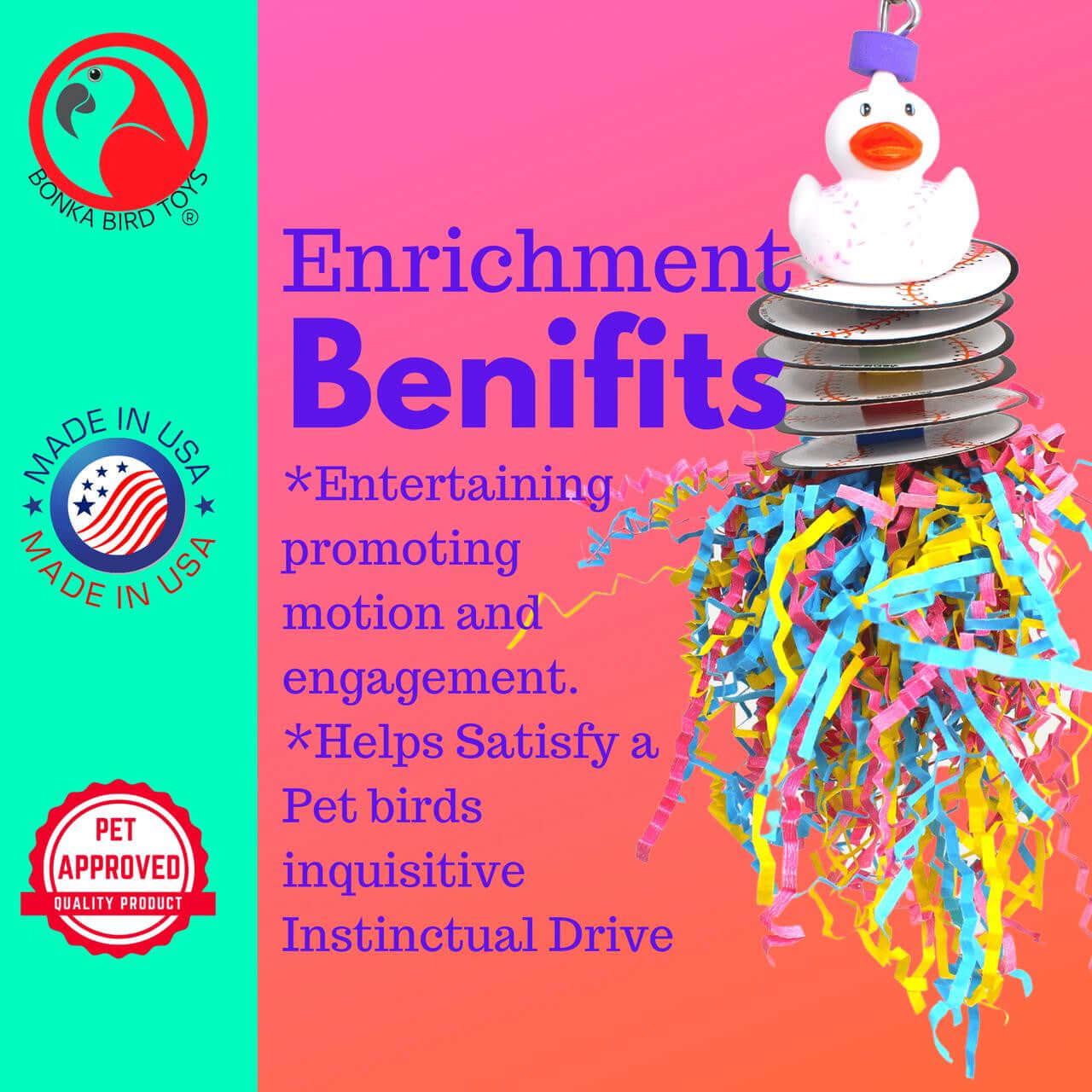 1486 Baseball Shred - Bonka Bird Toys