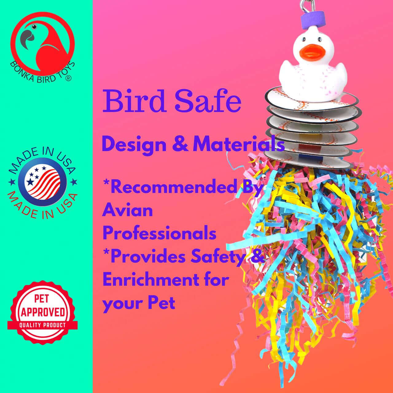 1486 Baseball Shred - Bonka Bird Toys