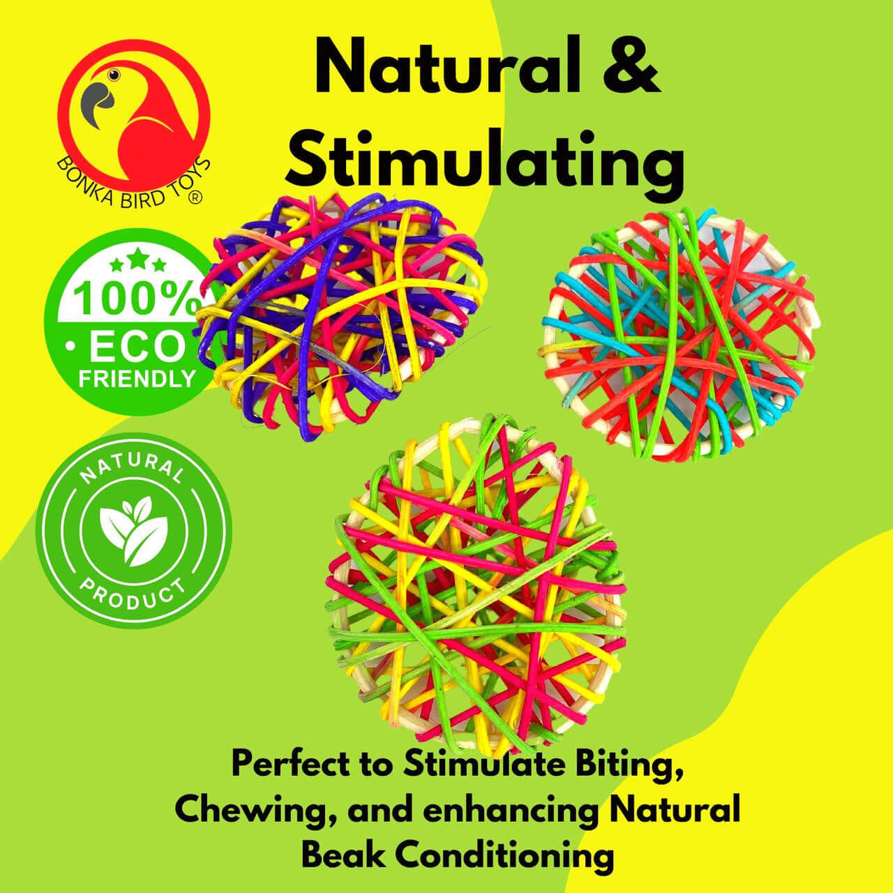 Pk3 Vine Rounds - Bonka Bird Toys