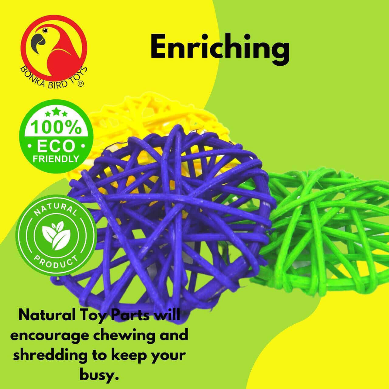 Pk3 Vine Rounds - Bonka Bird Toys