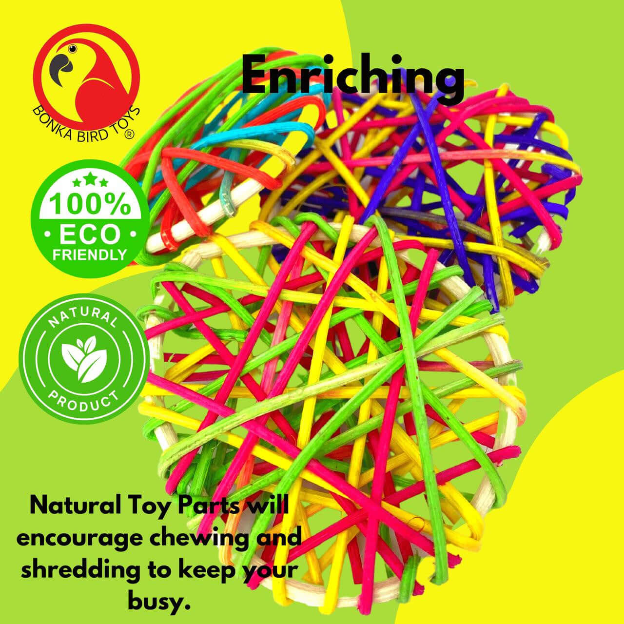 Pk3 Vine Rounds - Bonka Bird Toys