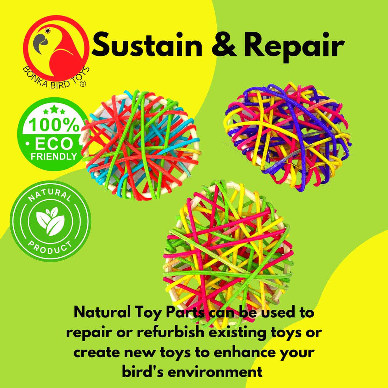 Pk3 Vine Rounds - Bonka Bird Toys