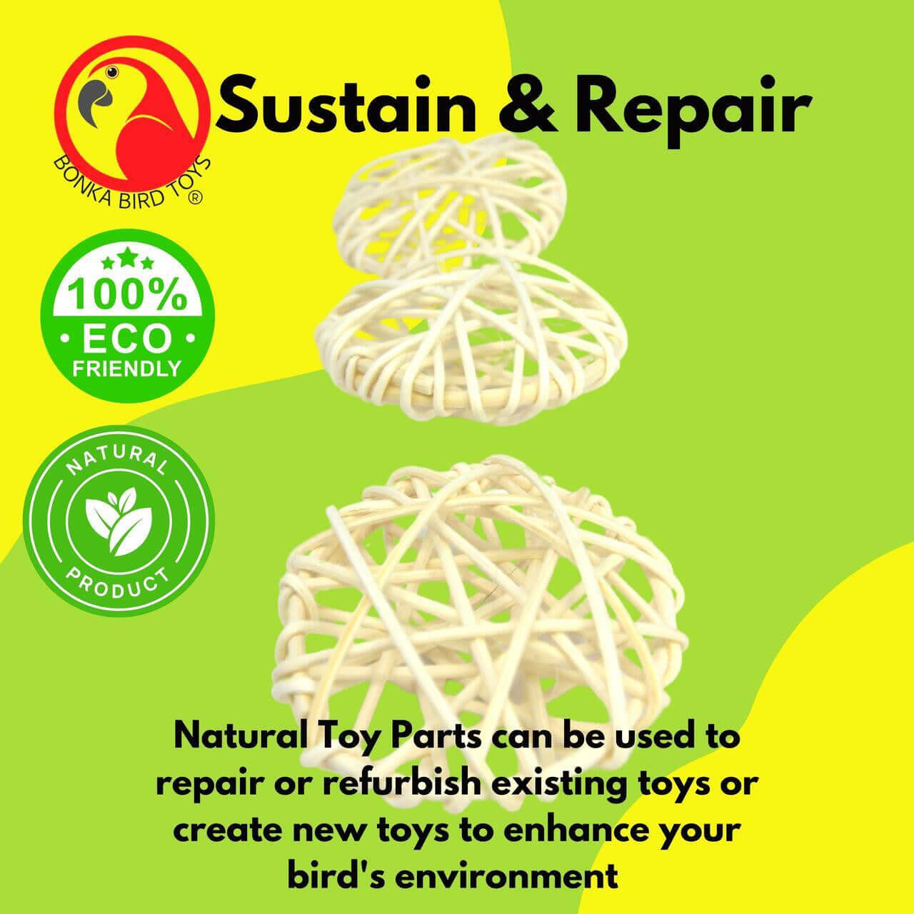 Pk3 Vine Rounds - Bonka Bird Toys