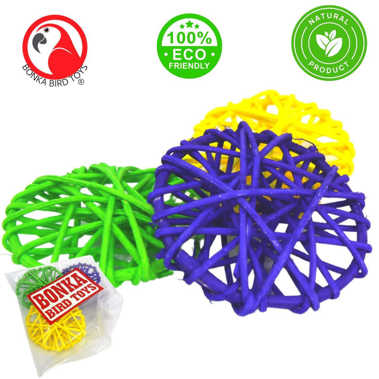 Pk3 Vine Rounds - Bonka Bird Toys