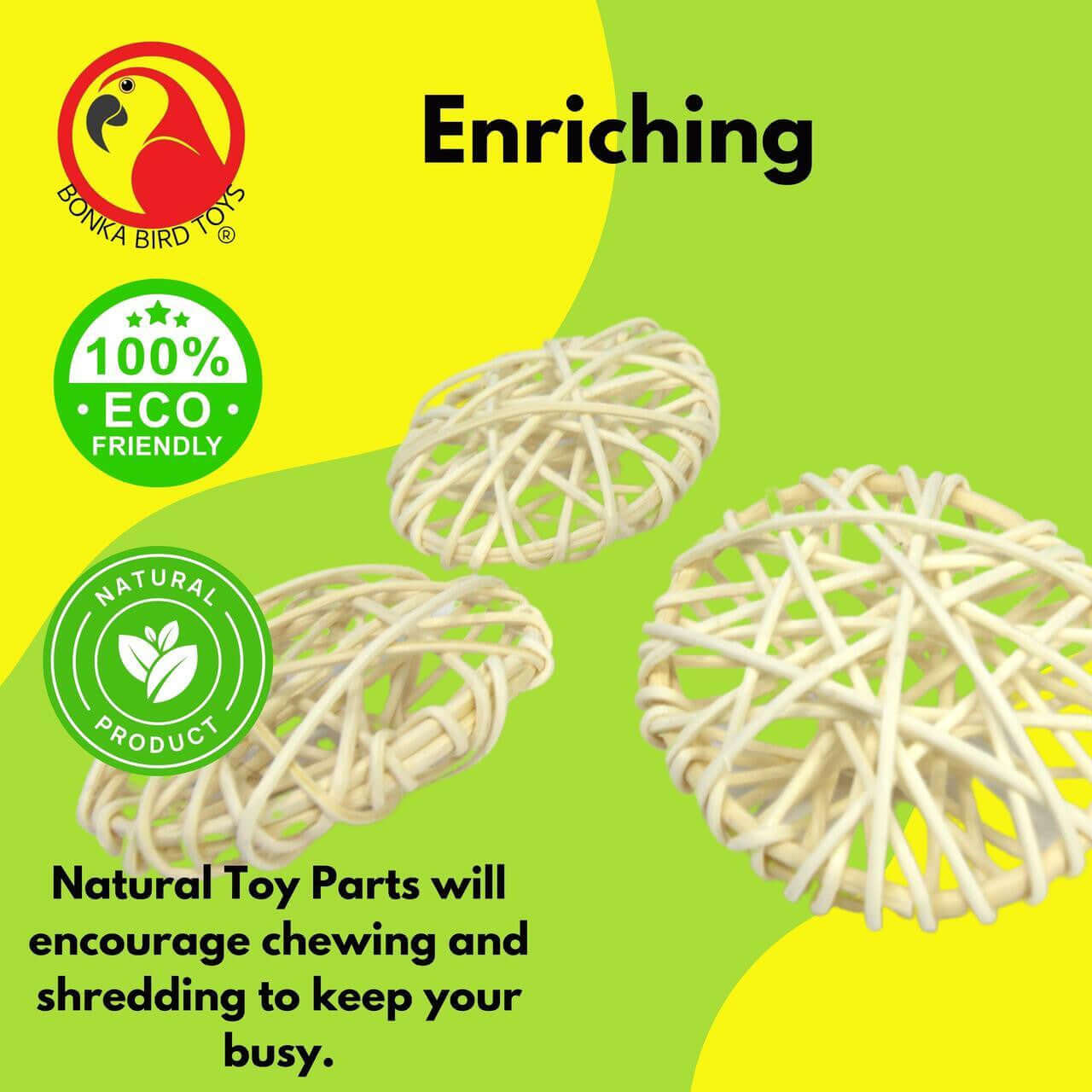 Pk3 Vine Rounds - Bonka Bird Toys