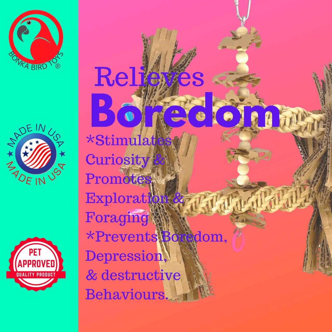 1557 Duo Natural Helix - Bonka Bird Toys