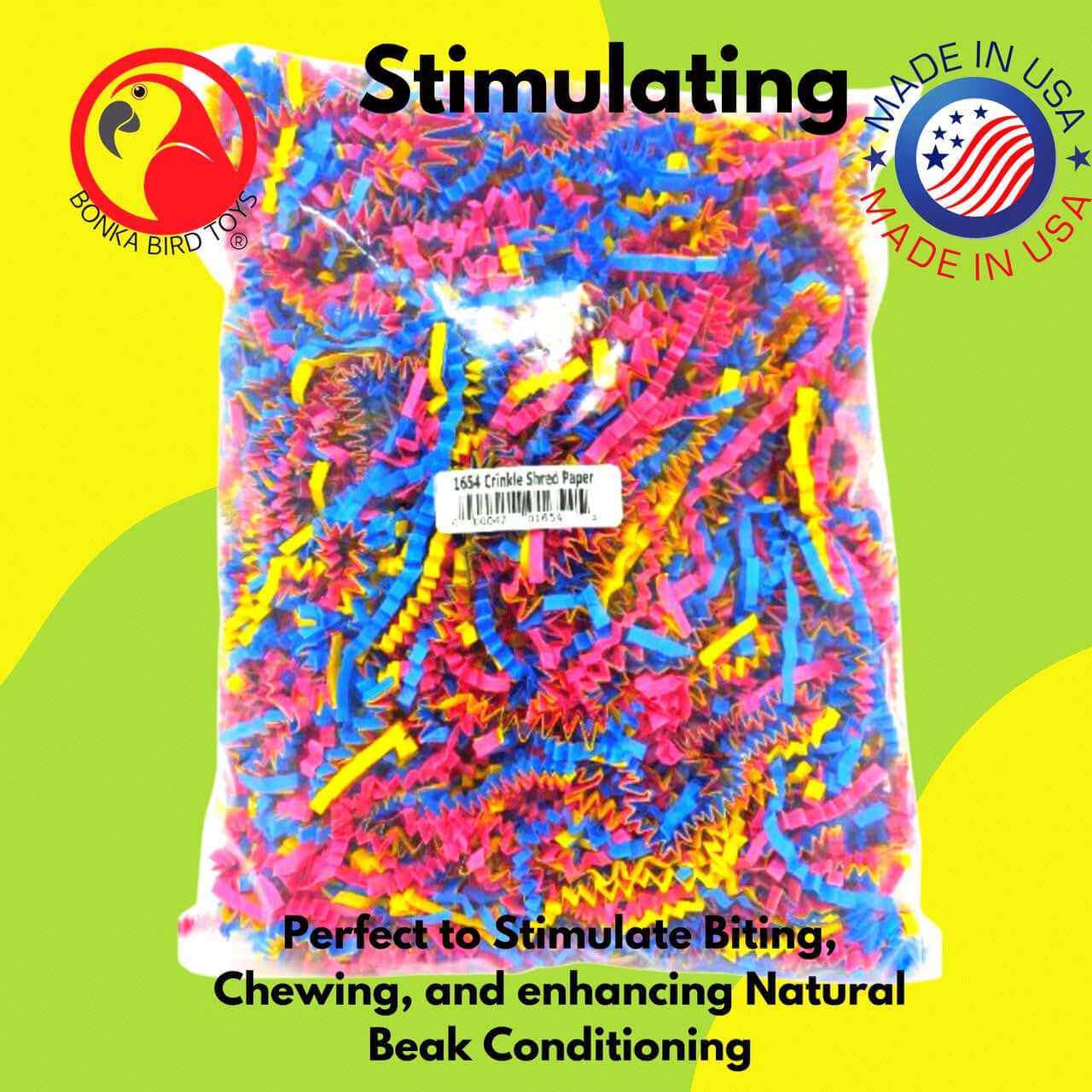 1654 Crinkle Shred Paper - Bonka Bird Toys