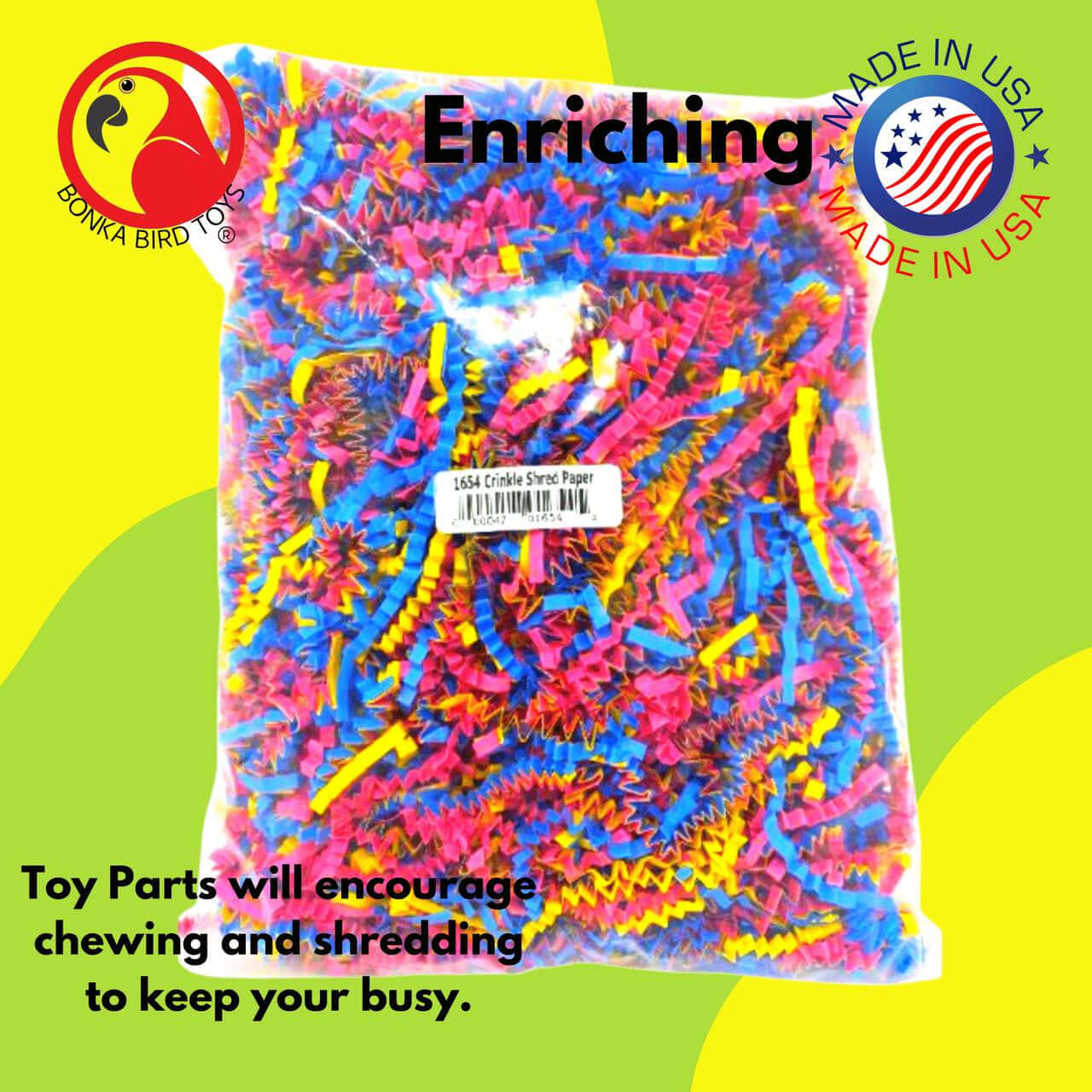 1654 Crinkle Shred Paper - Bonka Bird Toys