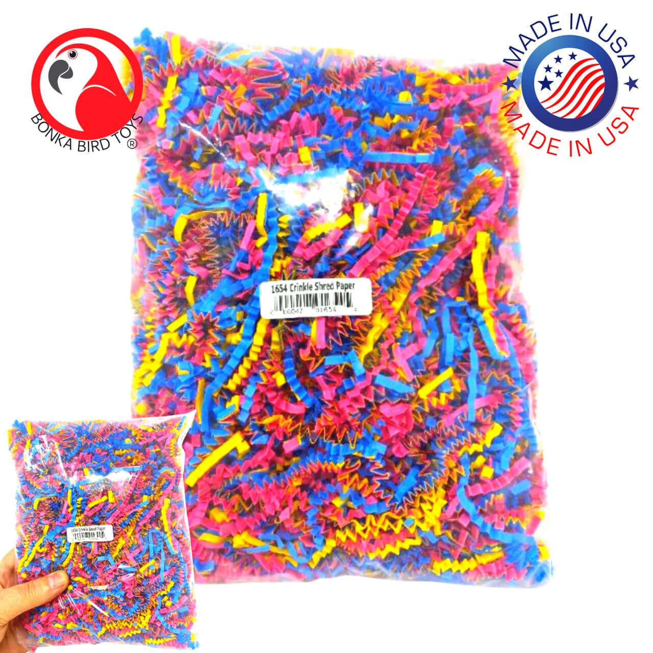1654 Crinkle Shred Paper - Bonka Bird Toys