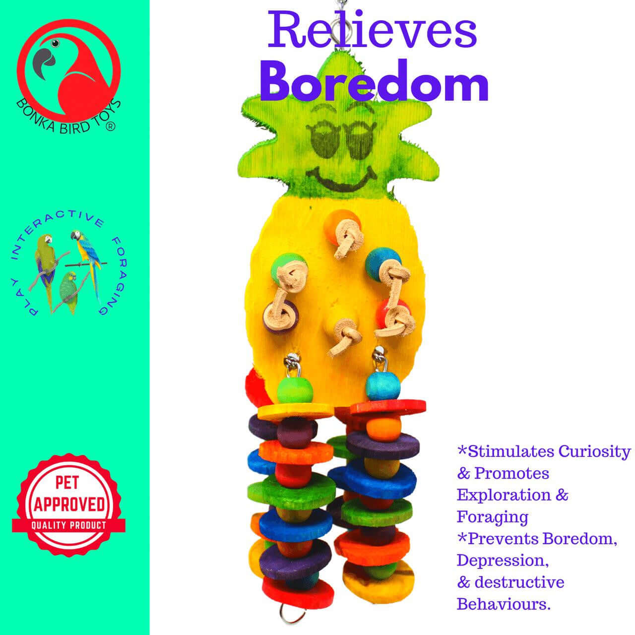 1733 Medium Pineapple - Bonka Bird Toys